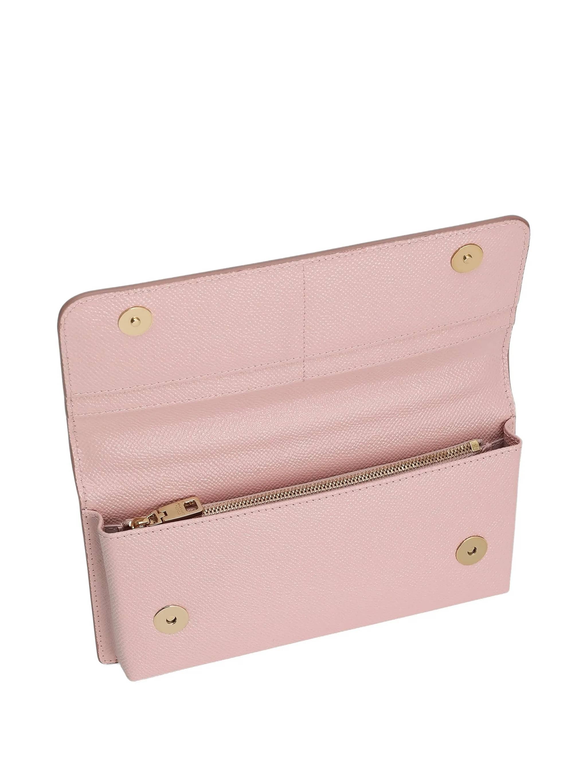 Mini bag in pelle di vitello stampa Dauphine - rosa carne