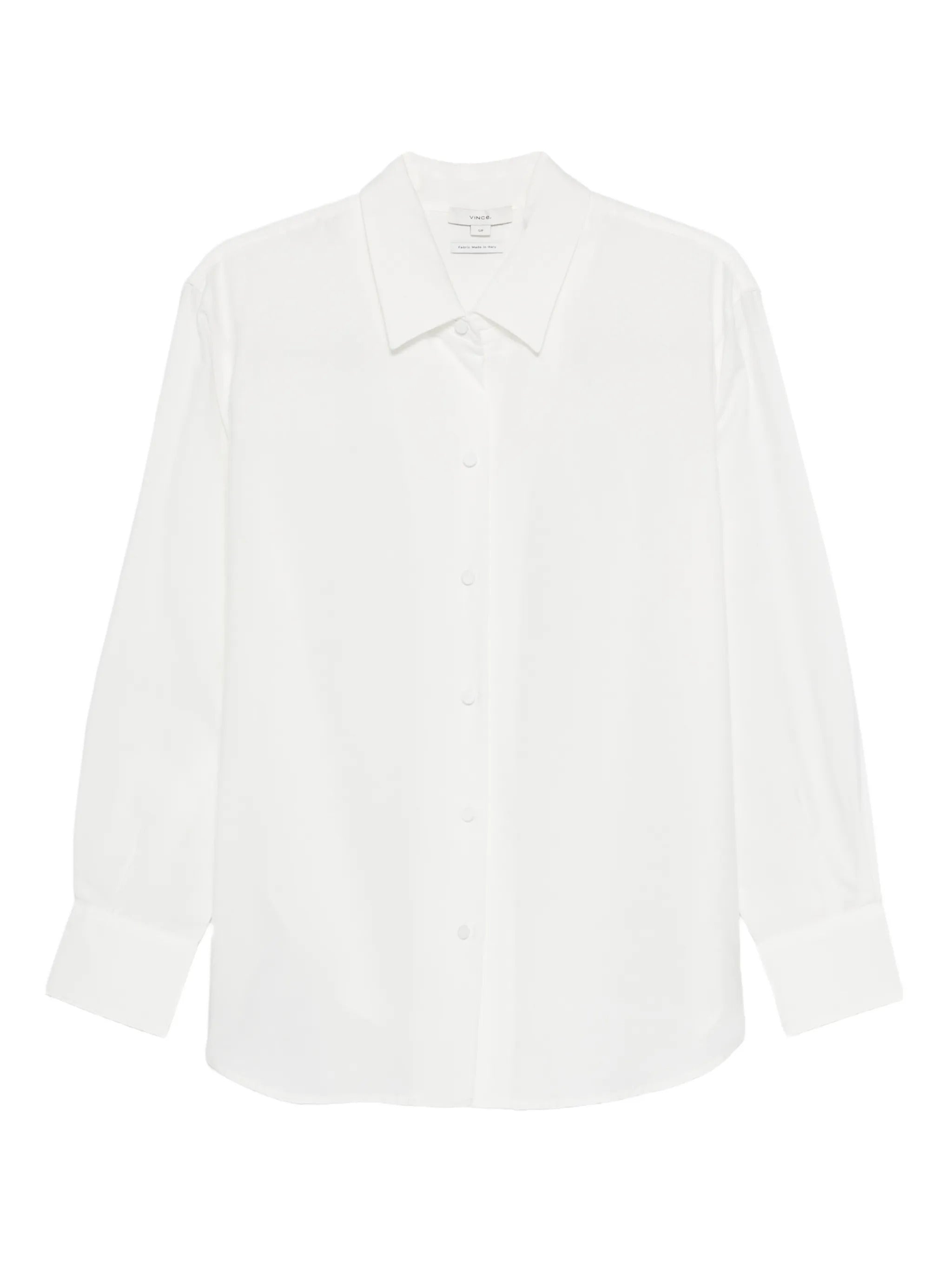 Camicia raffinata in twill con bottoni ricoperti