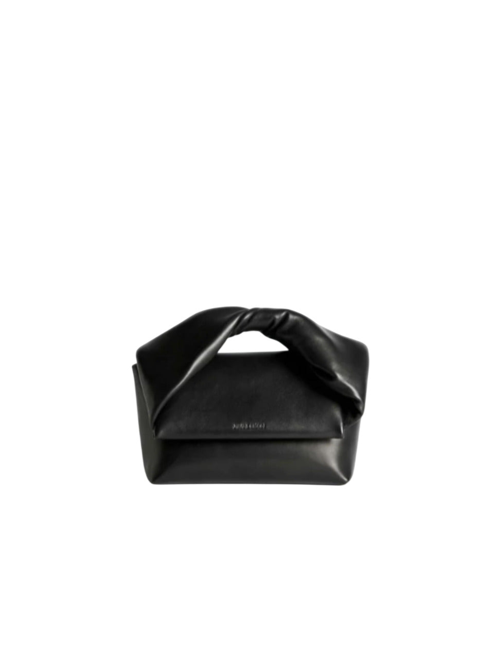 Borsa Twister media in pelle nera