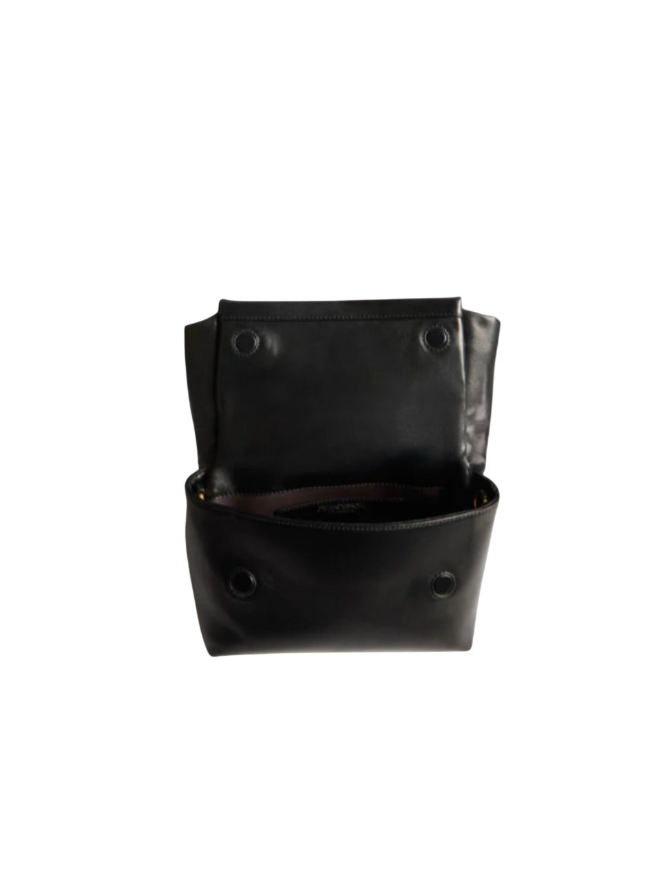 Borsa Twister media in pelle nera