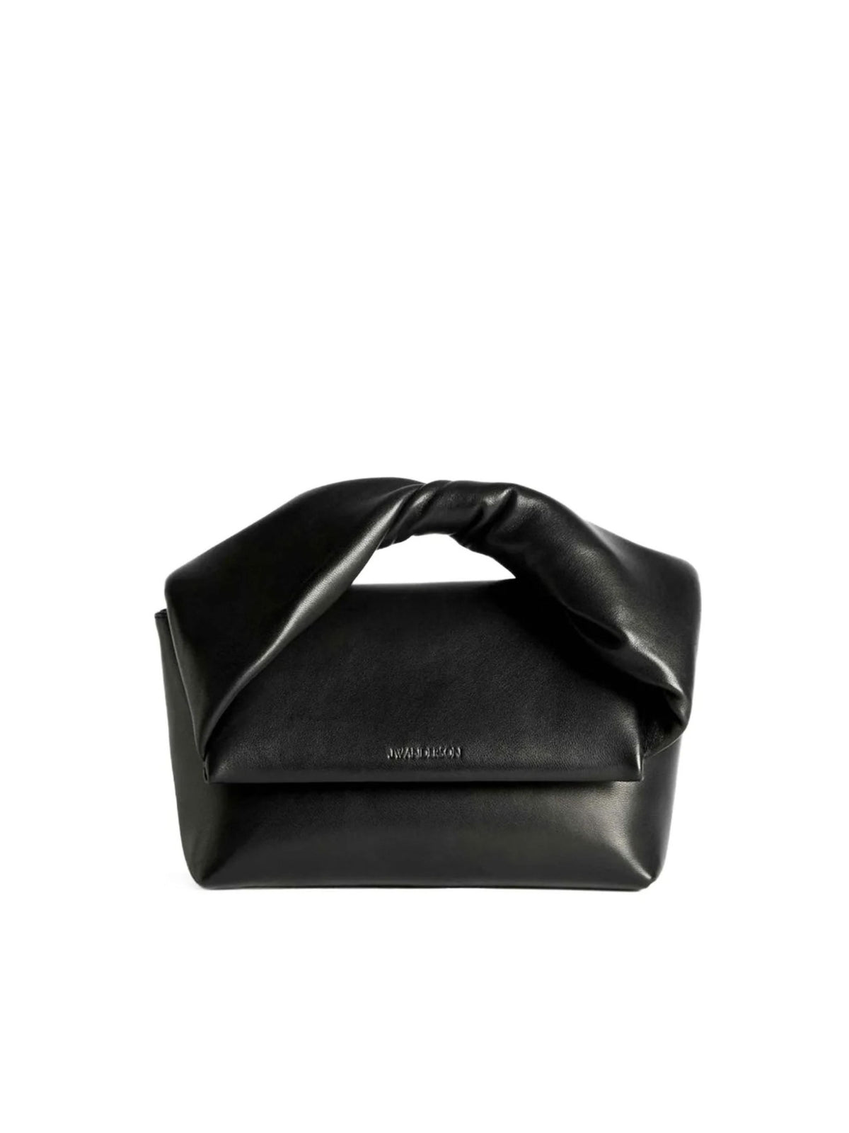 Medium twister bag in black leather