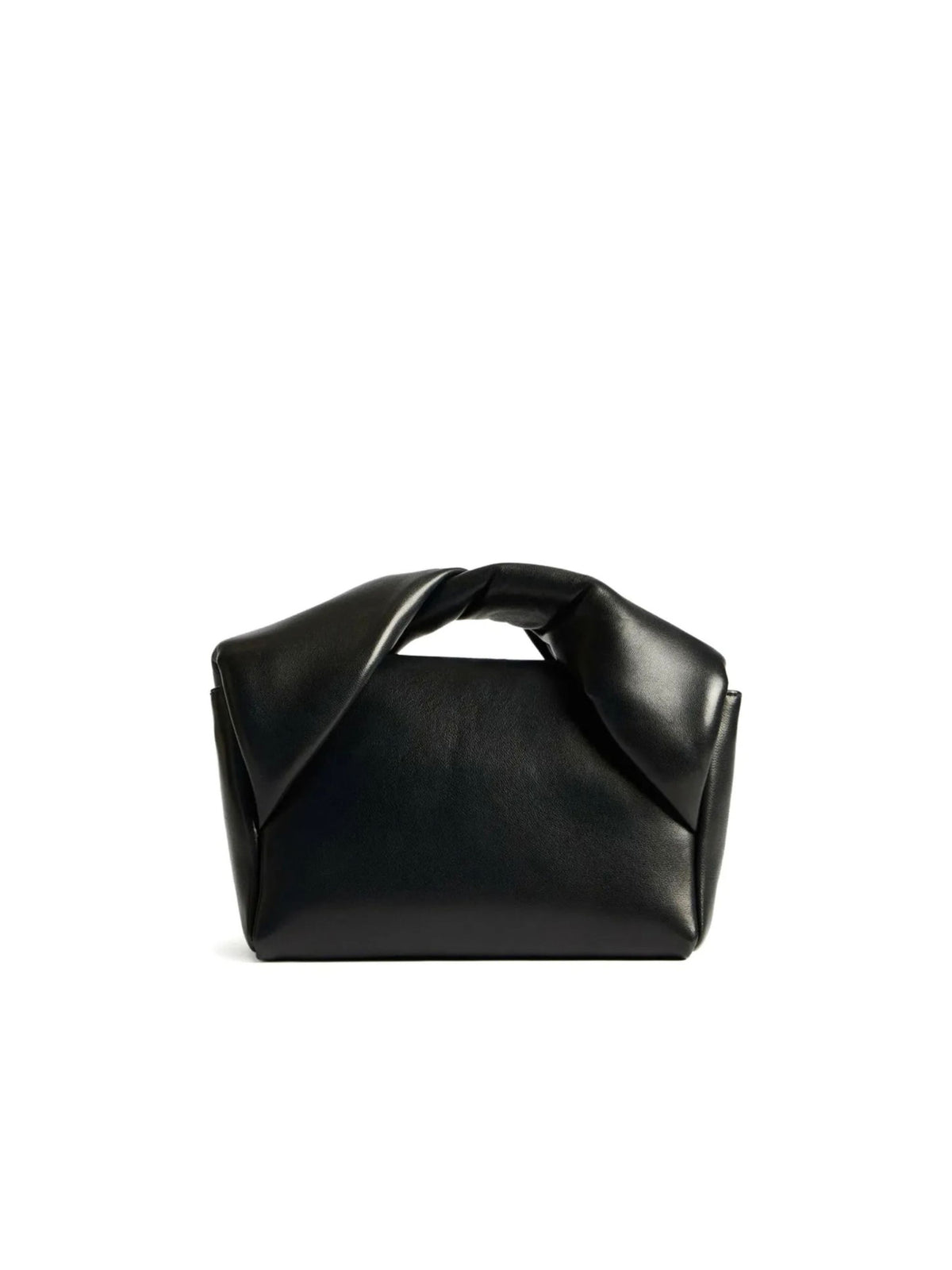 Medium twister bag in black leather