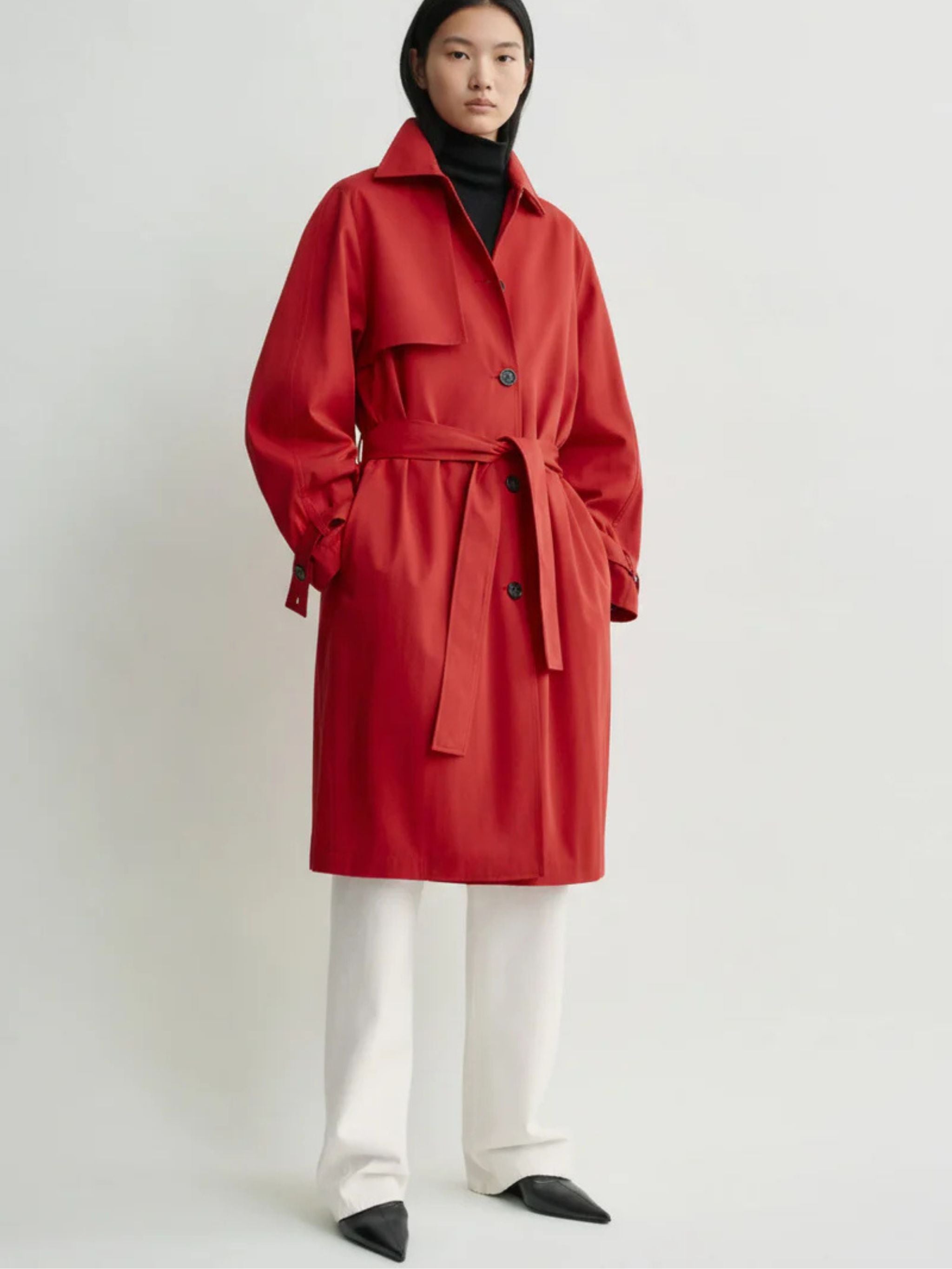 Light spring trench poppy