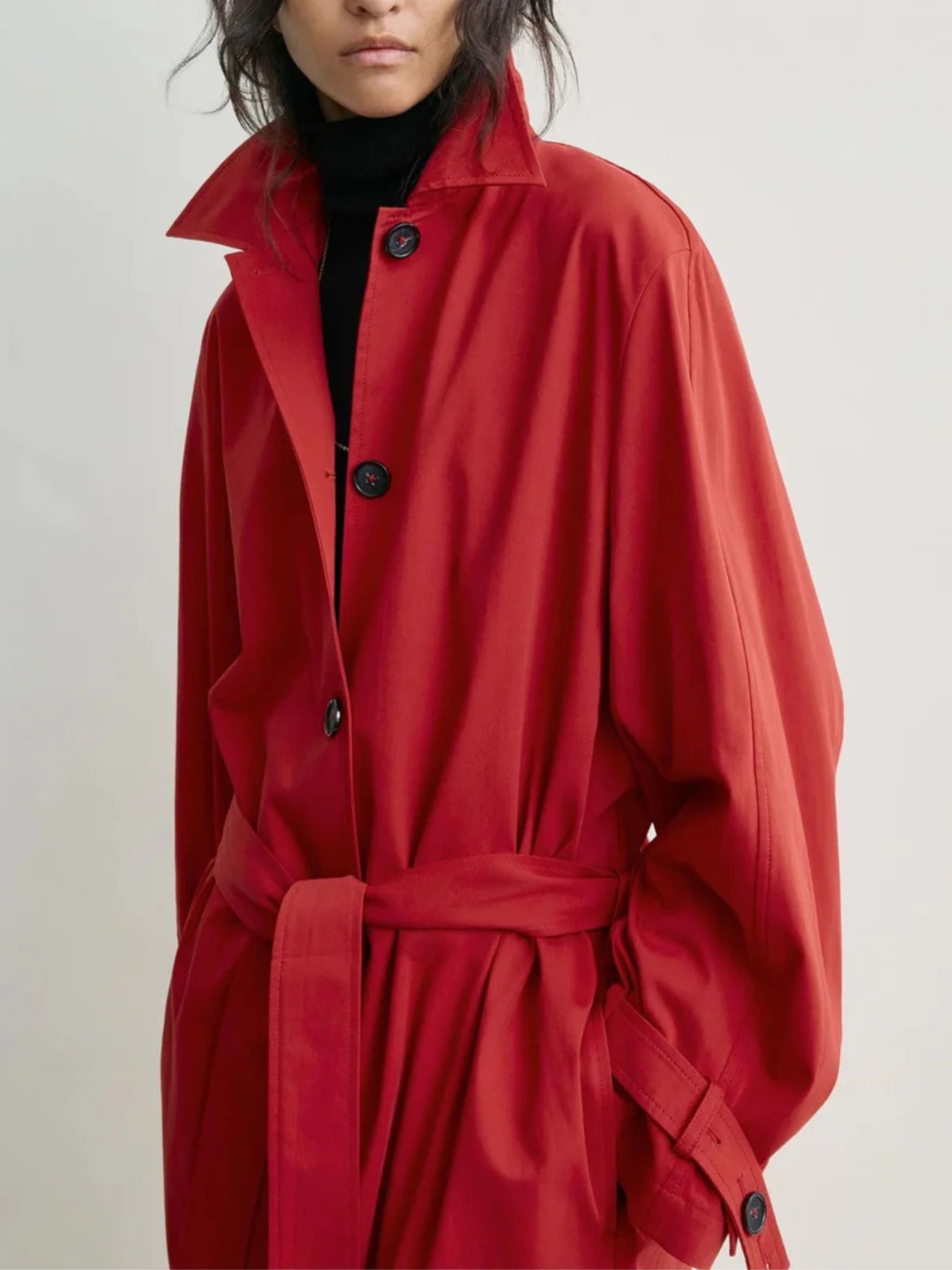 Light spring trench poppy