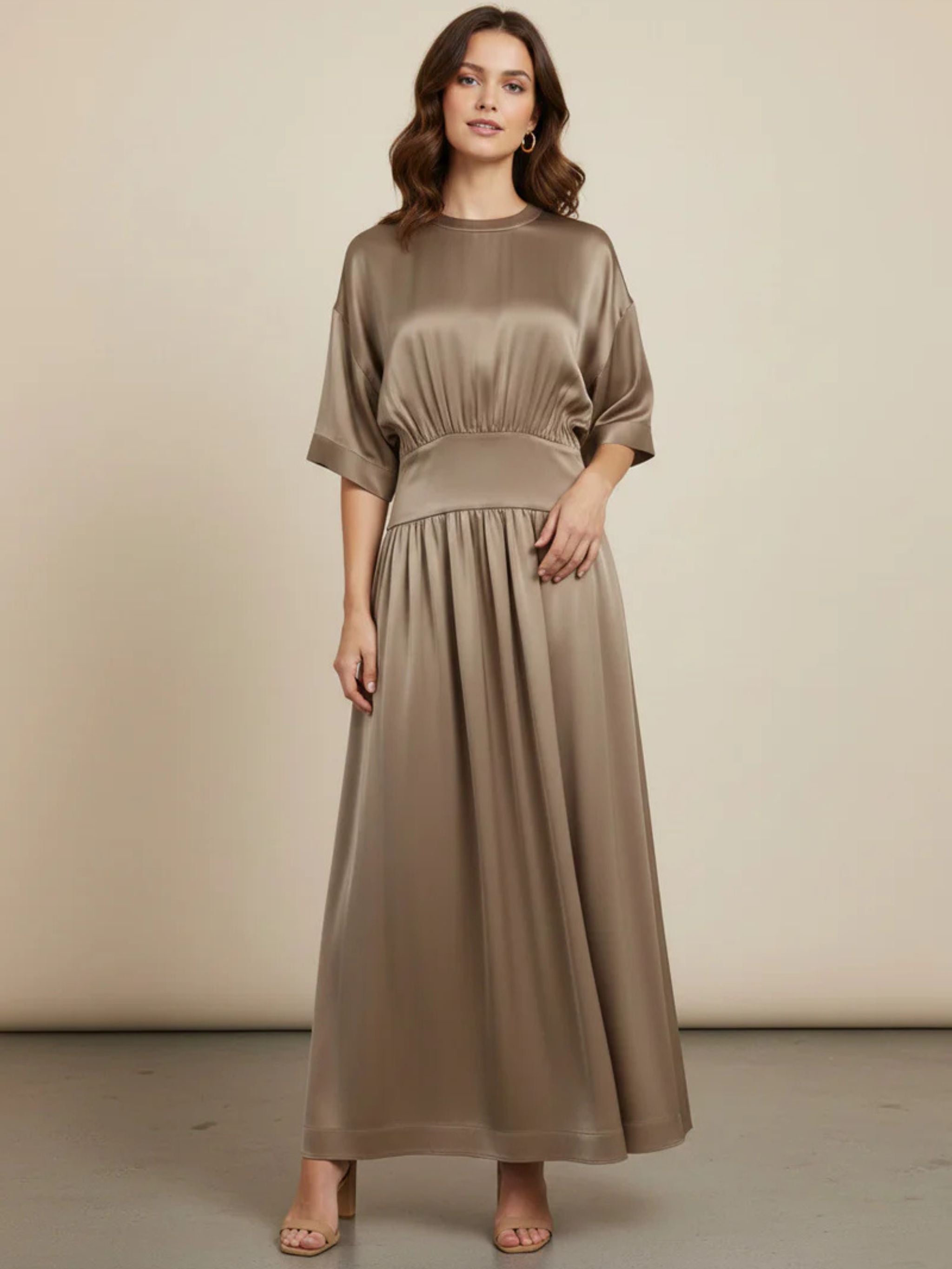 SATIN TEE DRESS