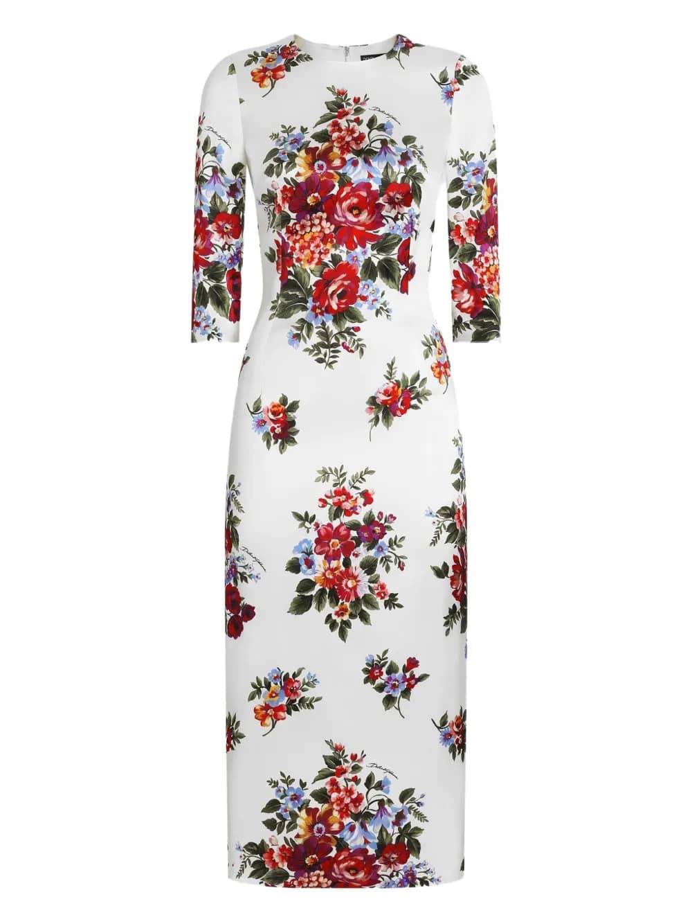 Abito midi con stampa floreale