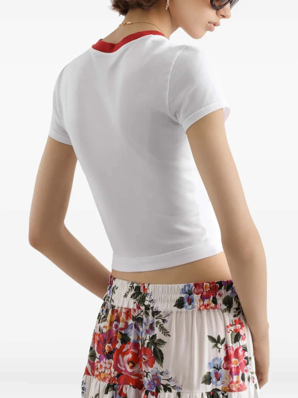 T-shirt in jersey con stampa