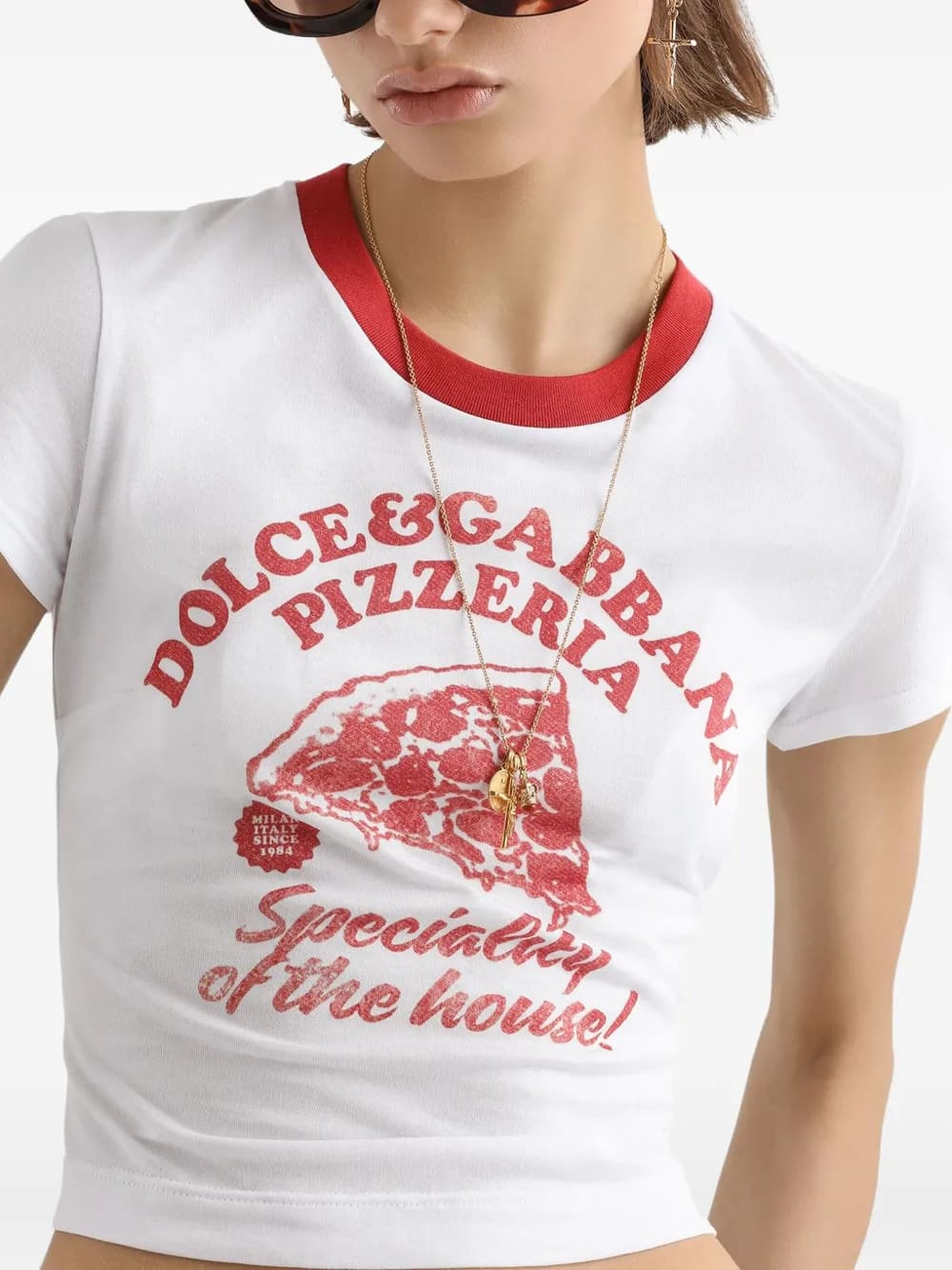 T-shirt in jersey con stampa