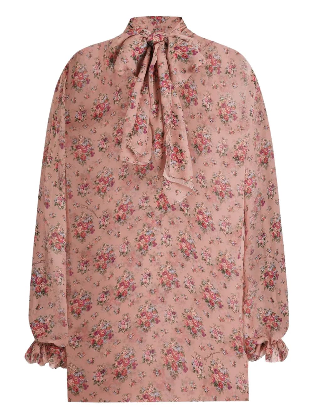 Top in chiffon stampa fiori