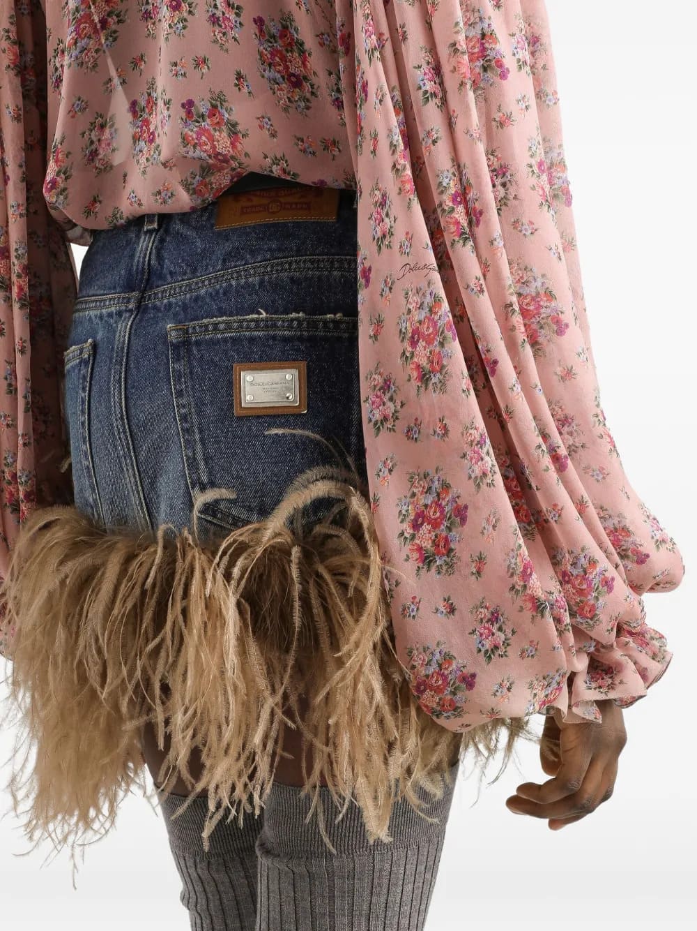 Top in chiffon stampa fiori