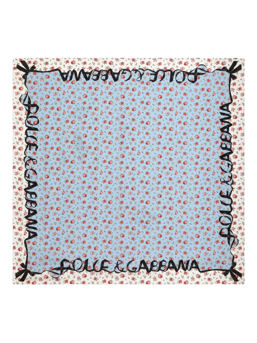 Foulard 90x90 in twill di seta stampa roselline