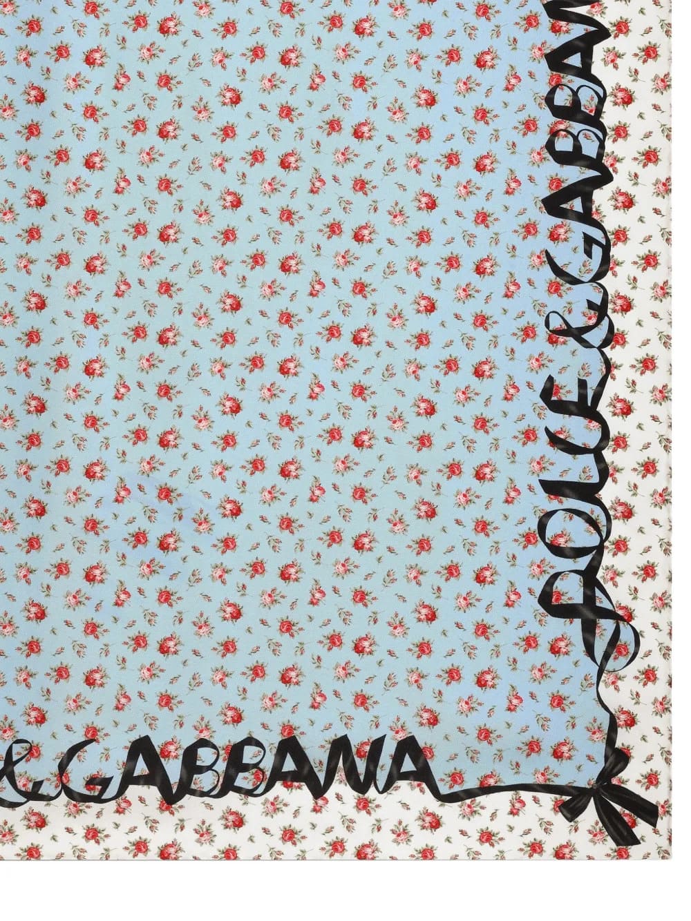 Foulard 90x90 in twill di seta stampa roselline