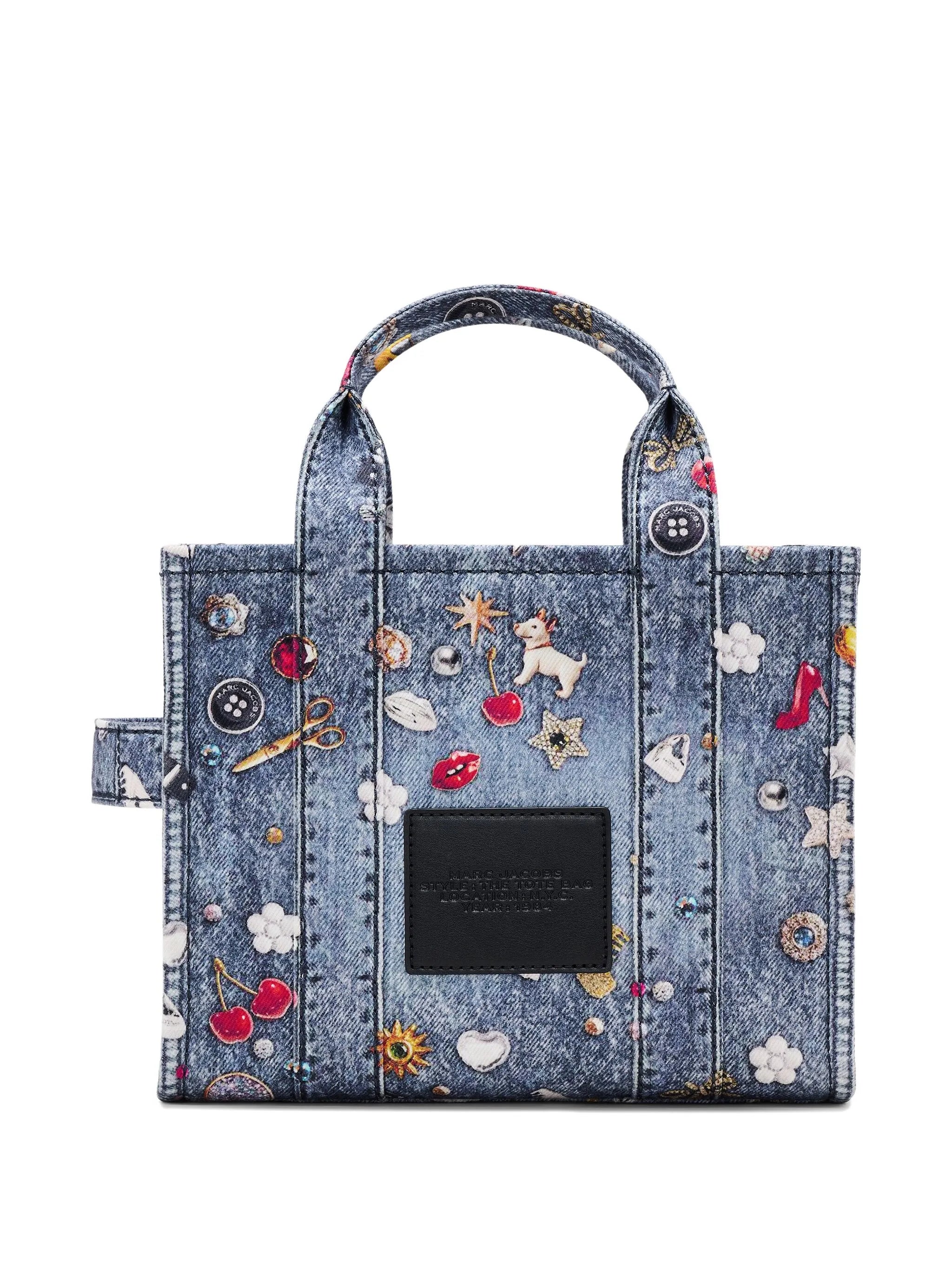 THE SMALL TOTE JEANS RICAMO