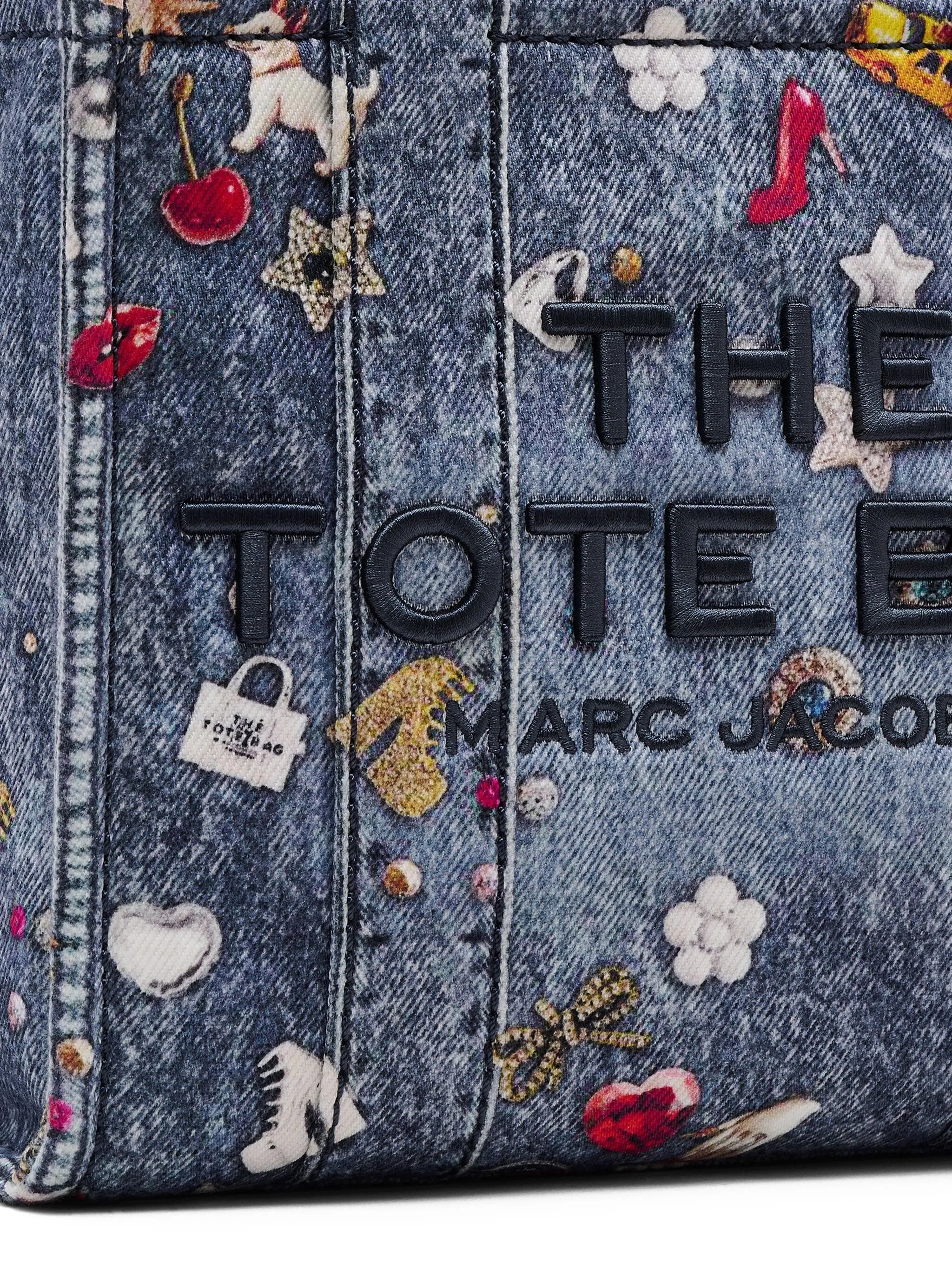THE SMALL TOTE JEANS RICAMO