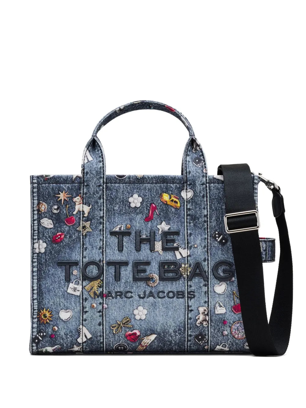 THE MEDIUM TOTE JEANS RICAMO