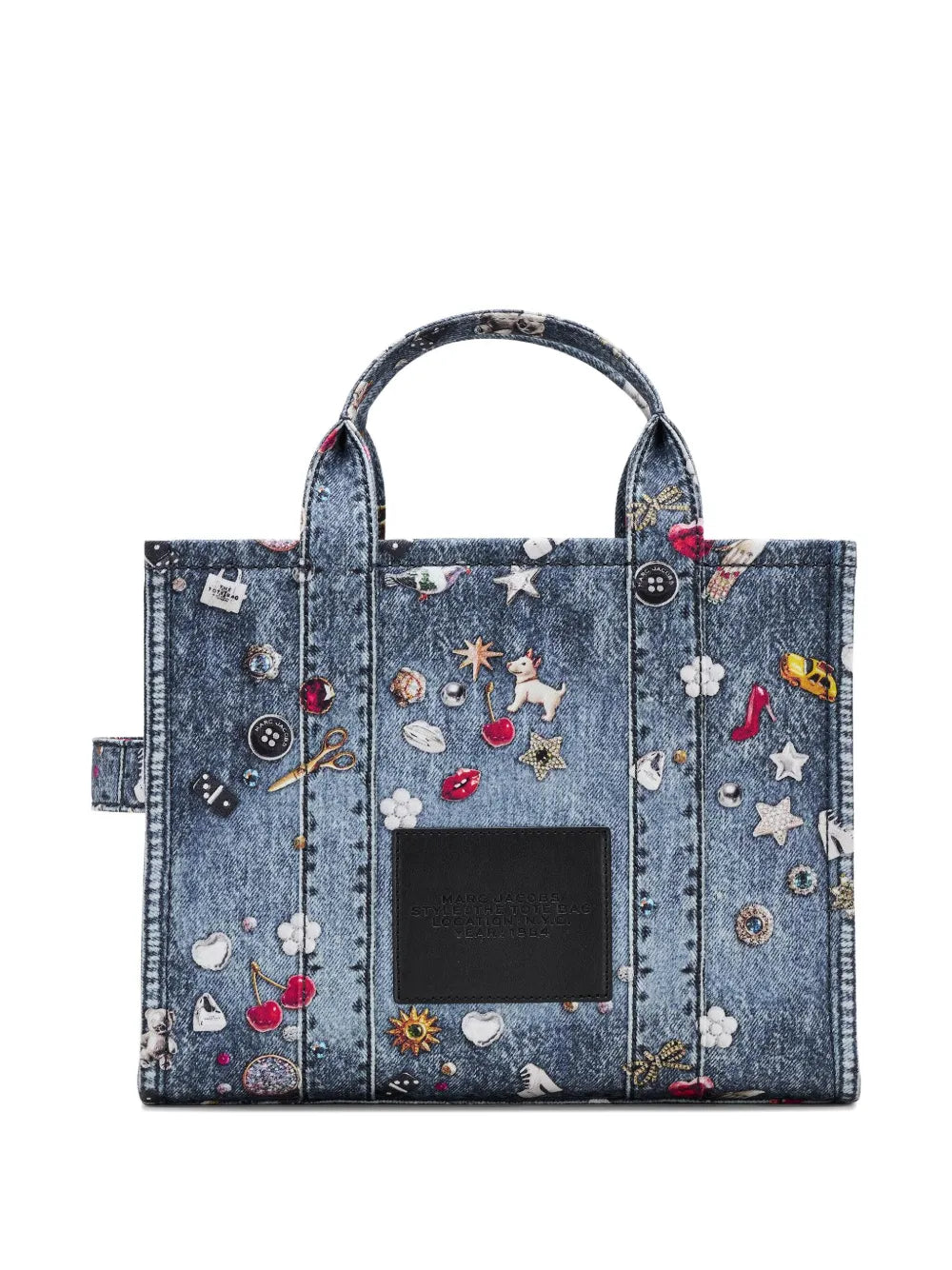 THE MEDIUM TOTE JEANS RICAMO