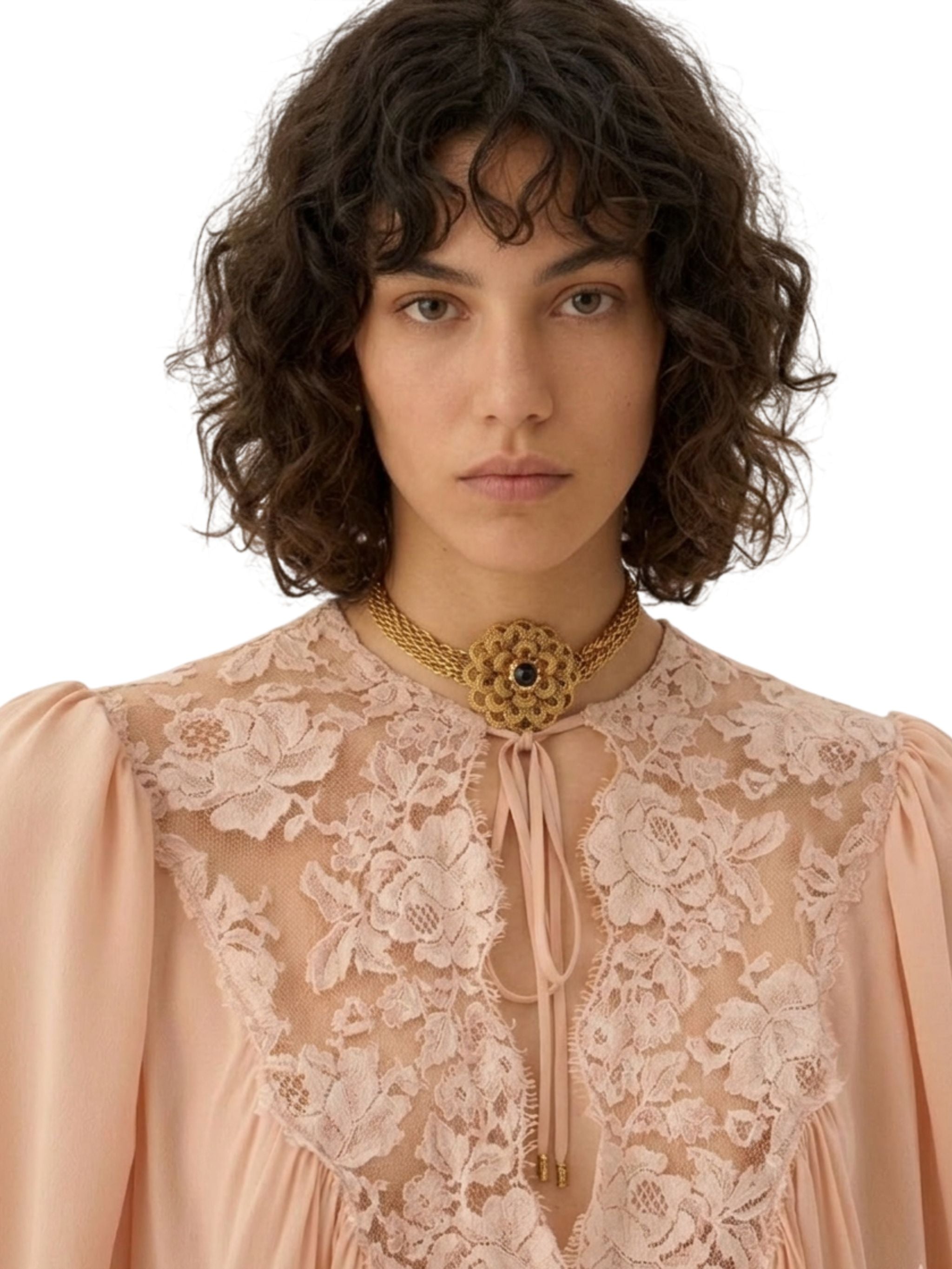 CAMICIA SETA E PIZZO