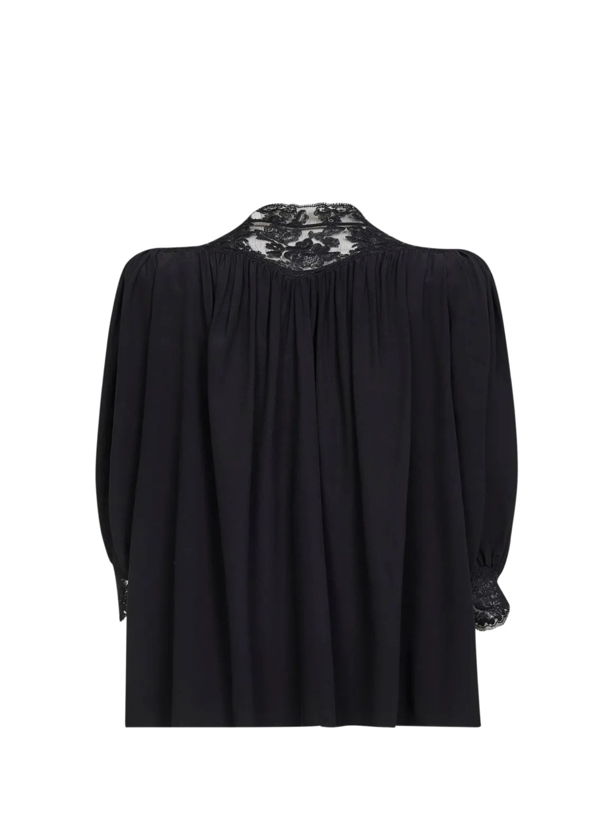 CAMICIA SETA E PIZZO