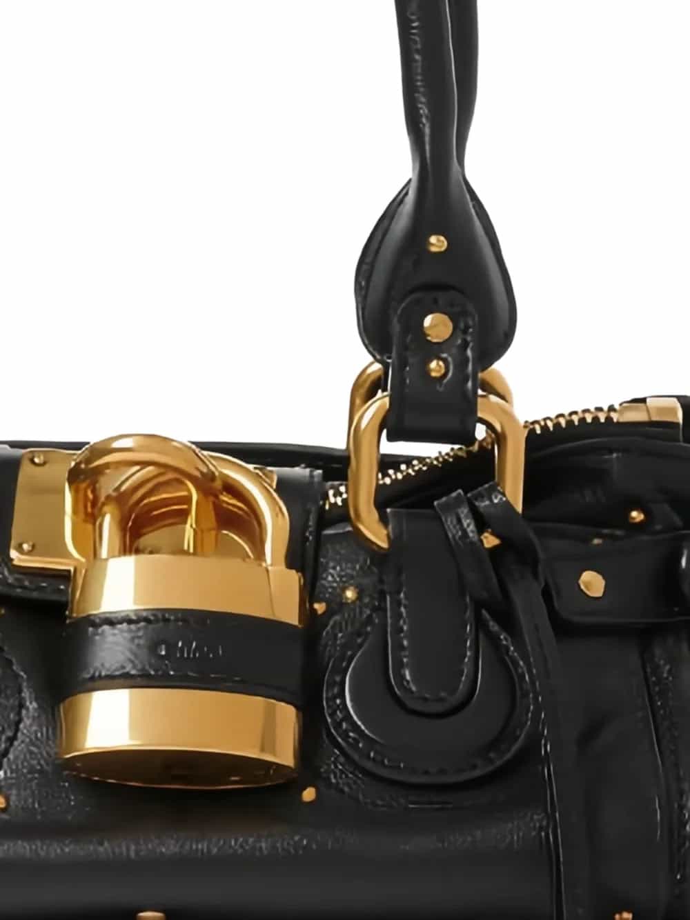Borsa Paddington piccola in pelle granata