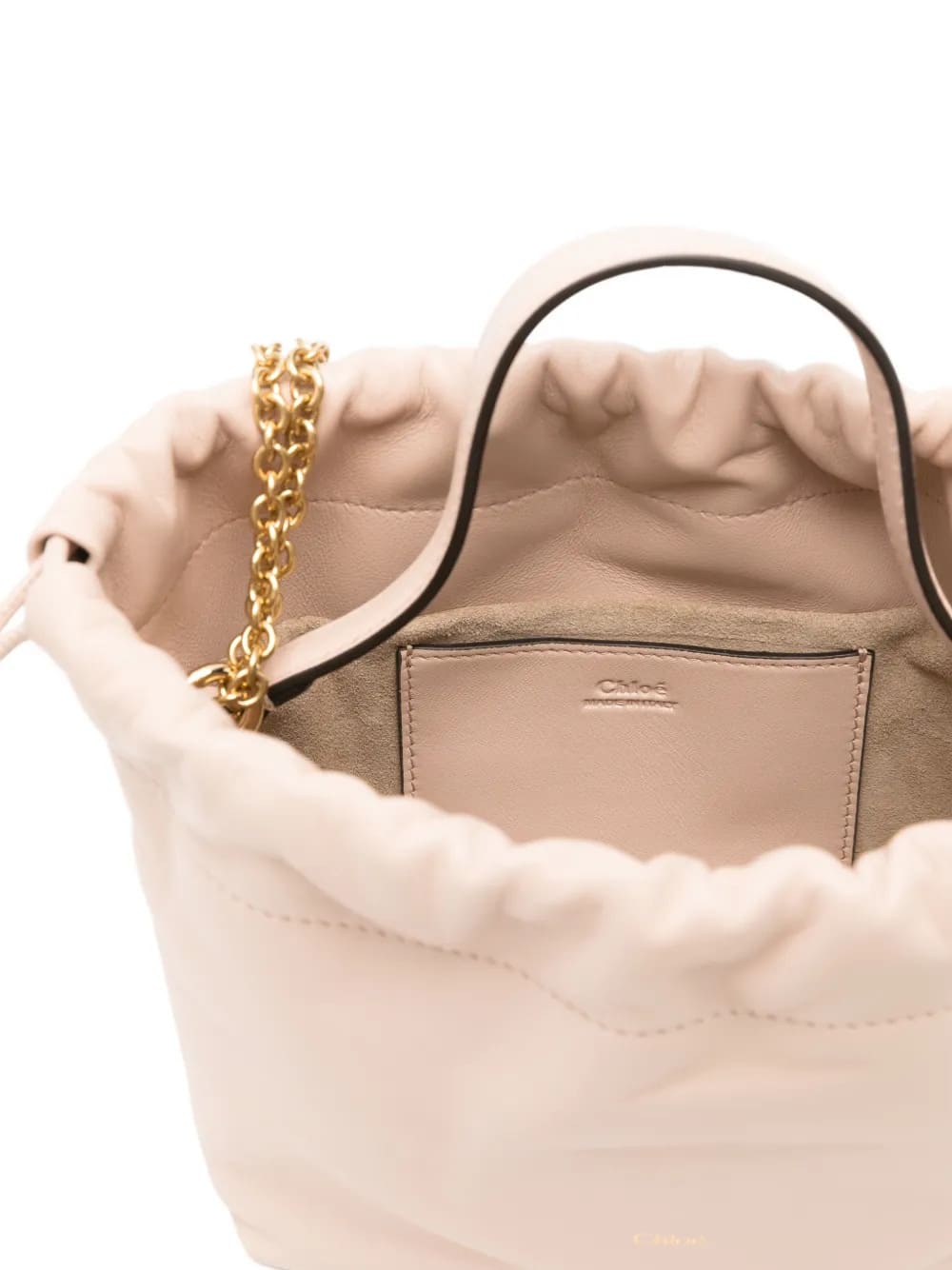 Borsa a spalla mini Chloé Icons con catena in pelle morbida