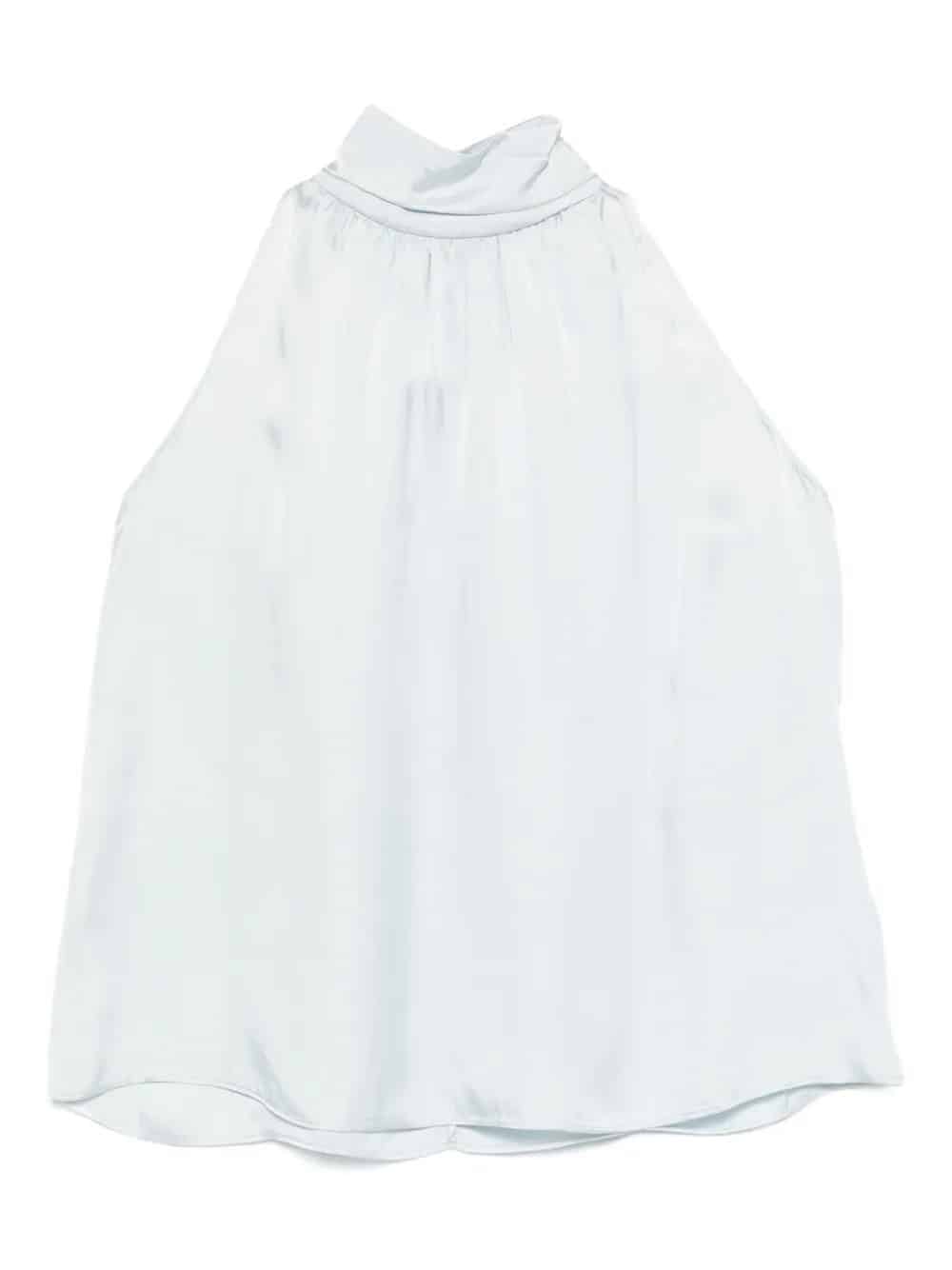 Blusa con scollo all`americana