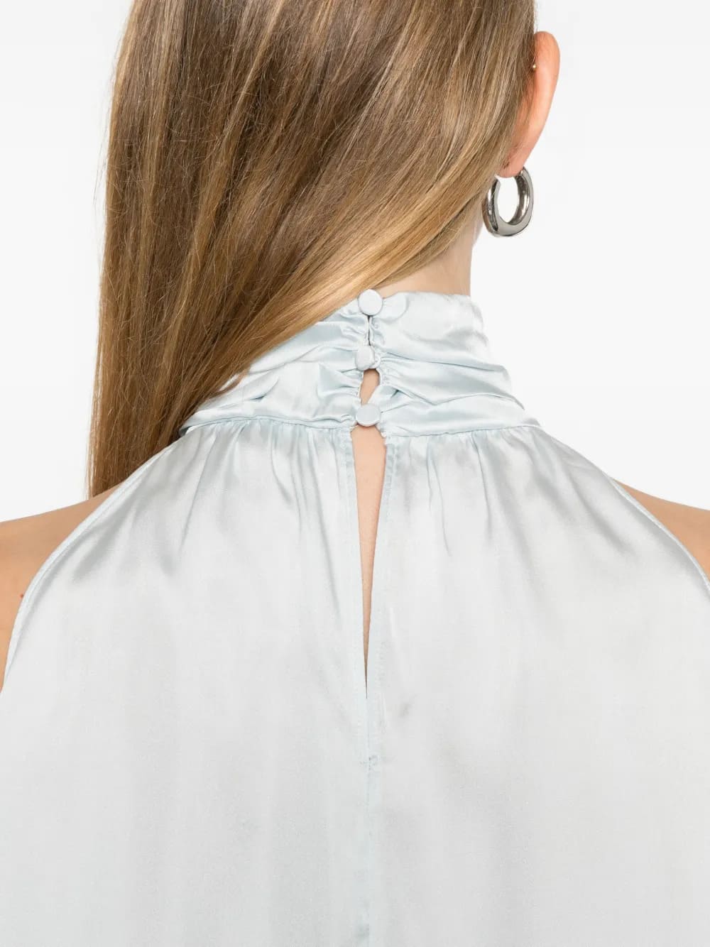 Blusa con scollo all`americana