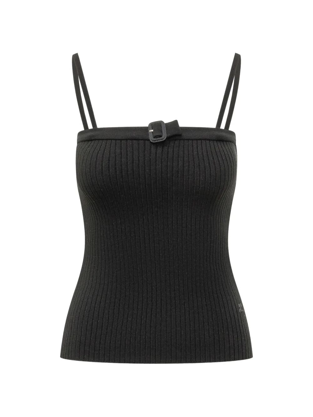 BUCKLE RIB KNIT TOP