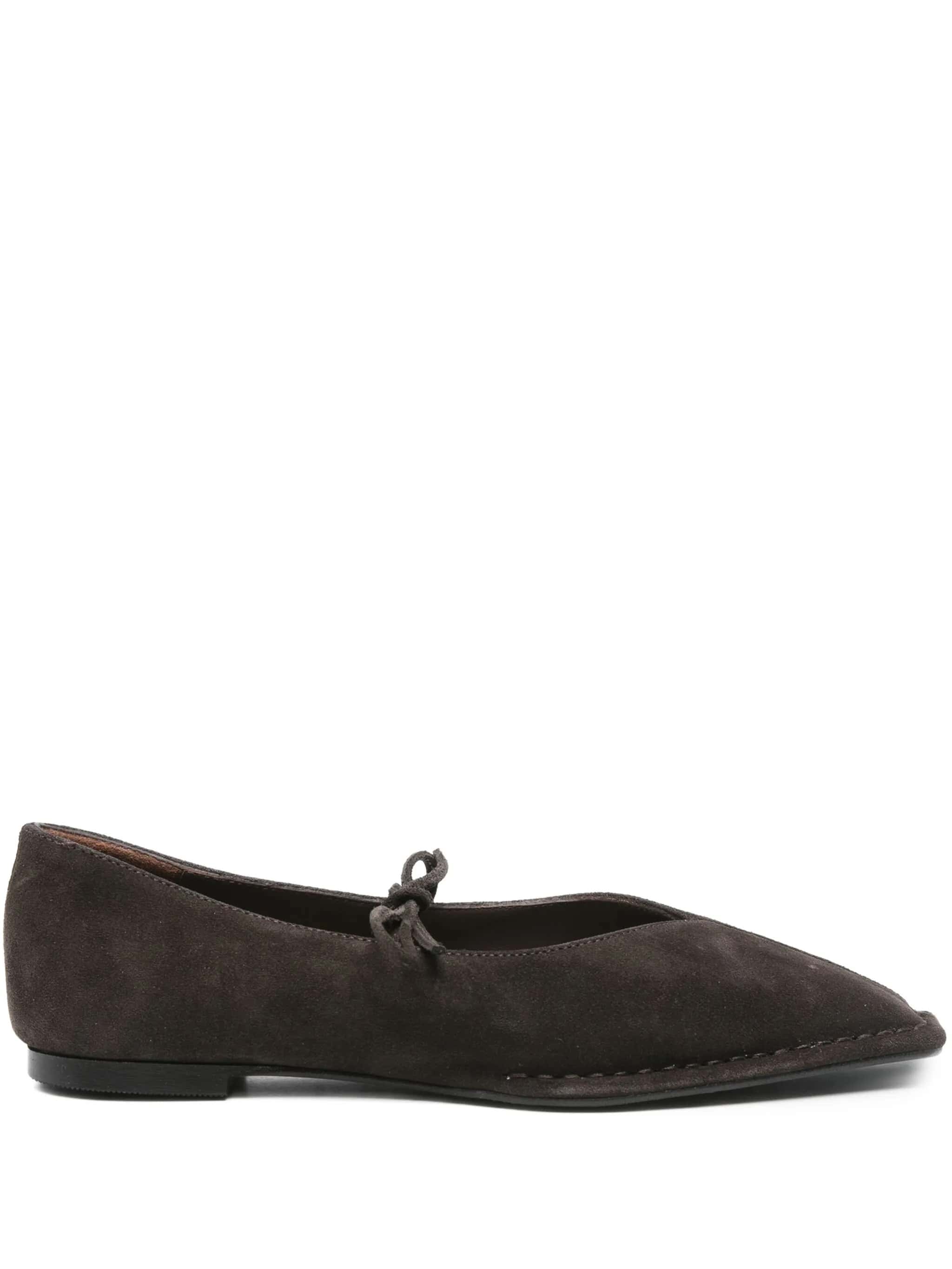 Sway Ballerine in Pelle Scamosciata Color Coffee Brown