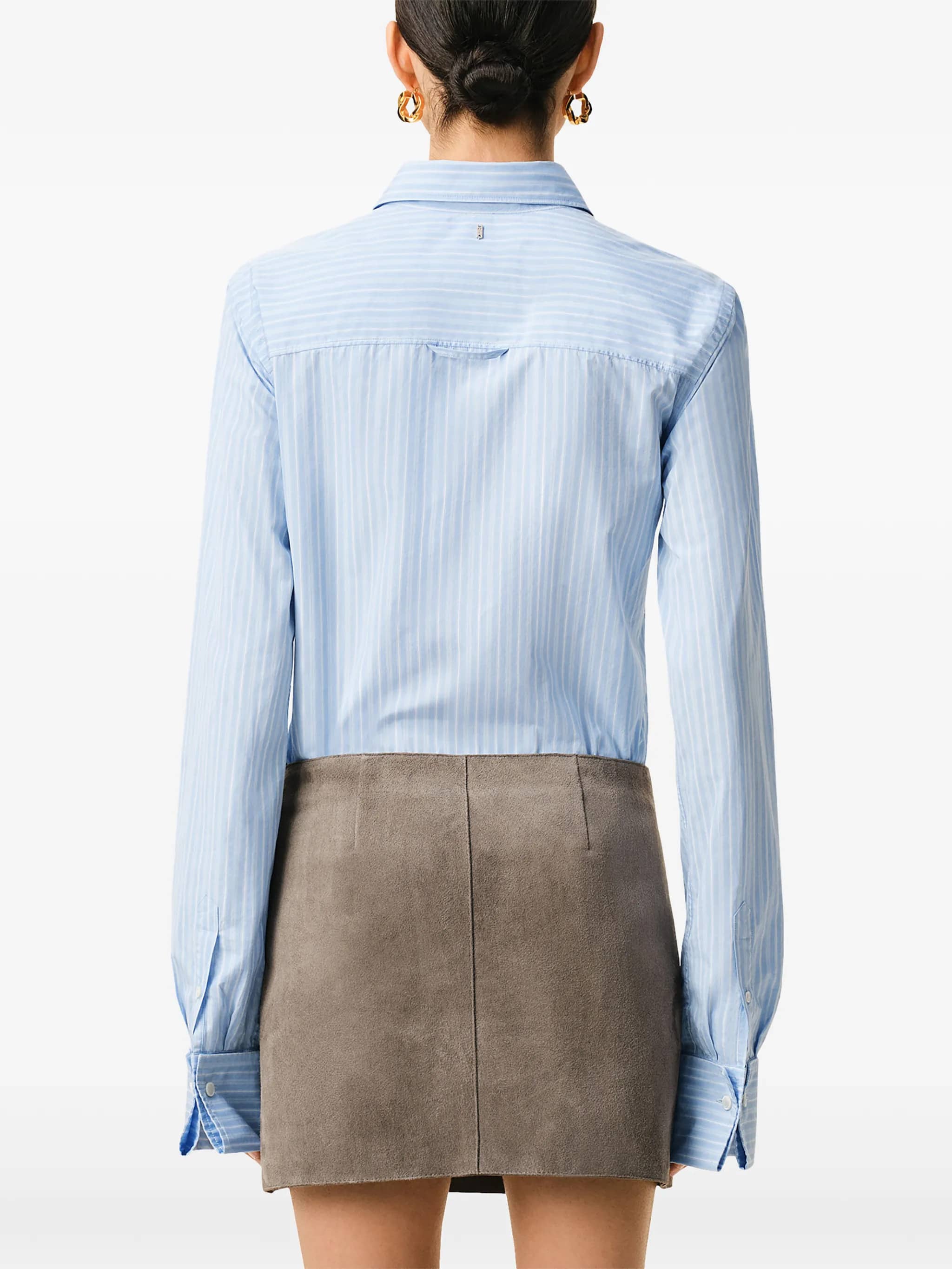 AMI Striped Ruffled camicia