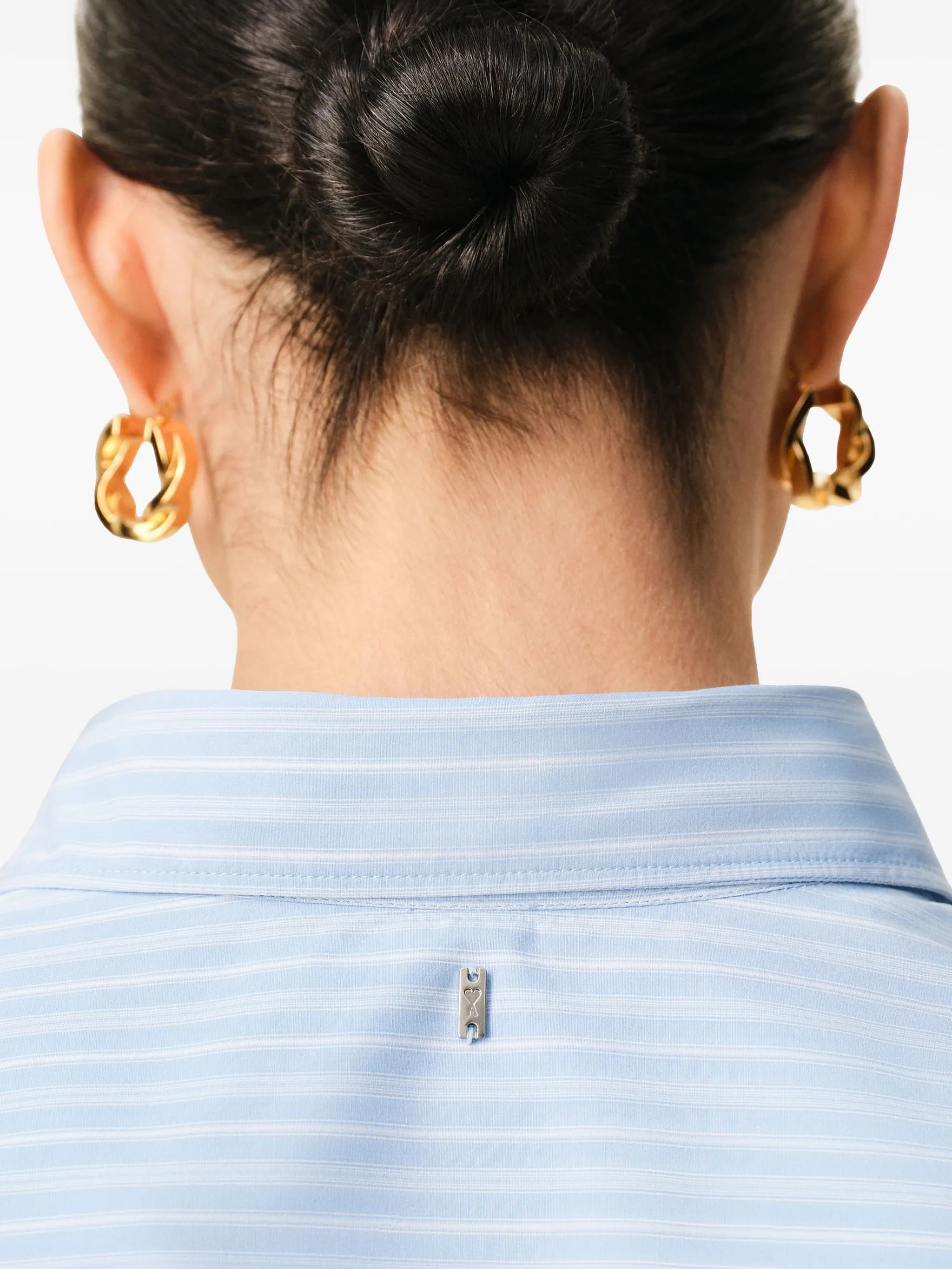 AMI Striped Ruffled camicia
