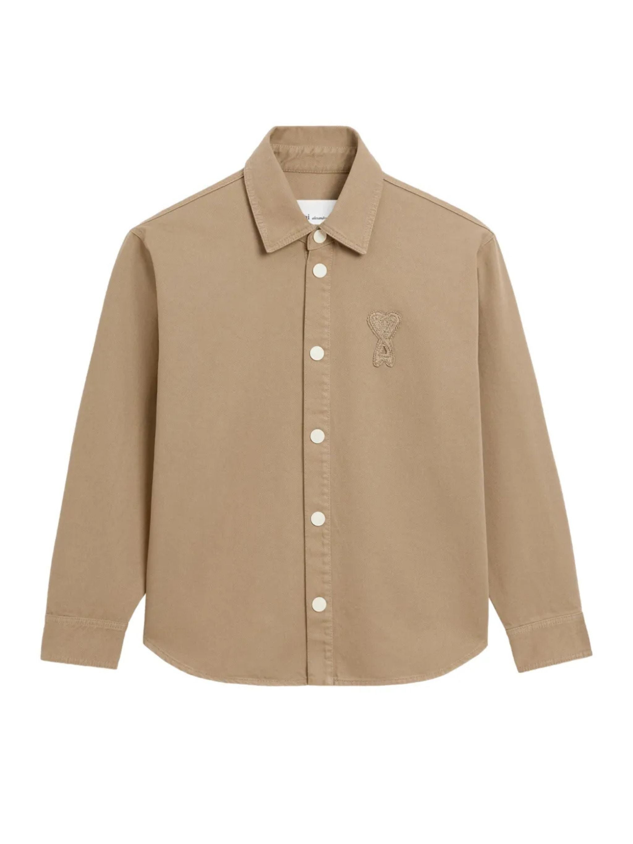 Giacca-camicia Ami De Coeur in cotone beige