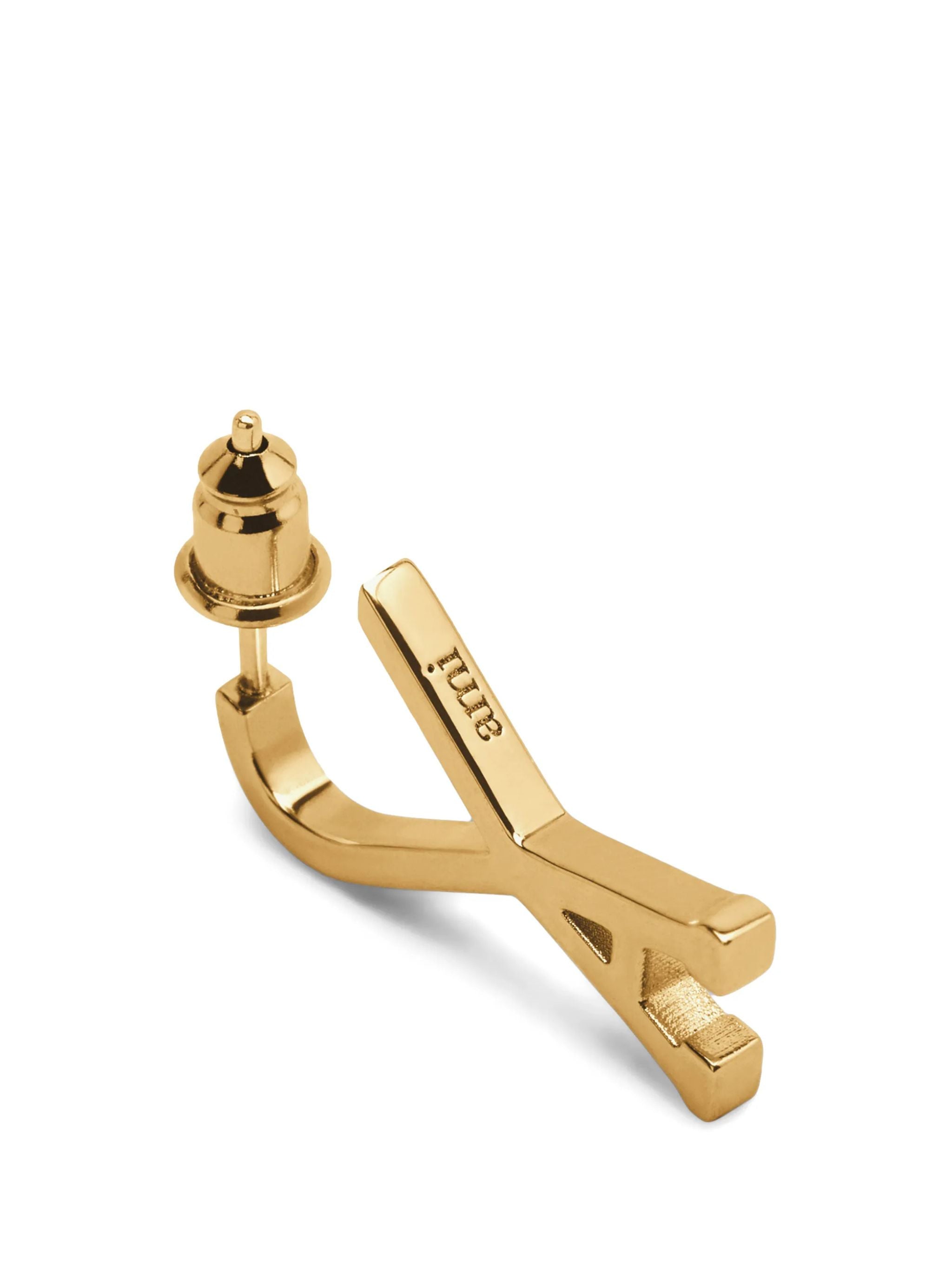 Orecchini a cerchio piccoli Ami De Coeur in ottone oro