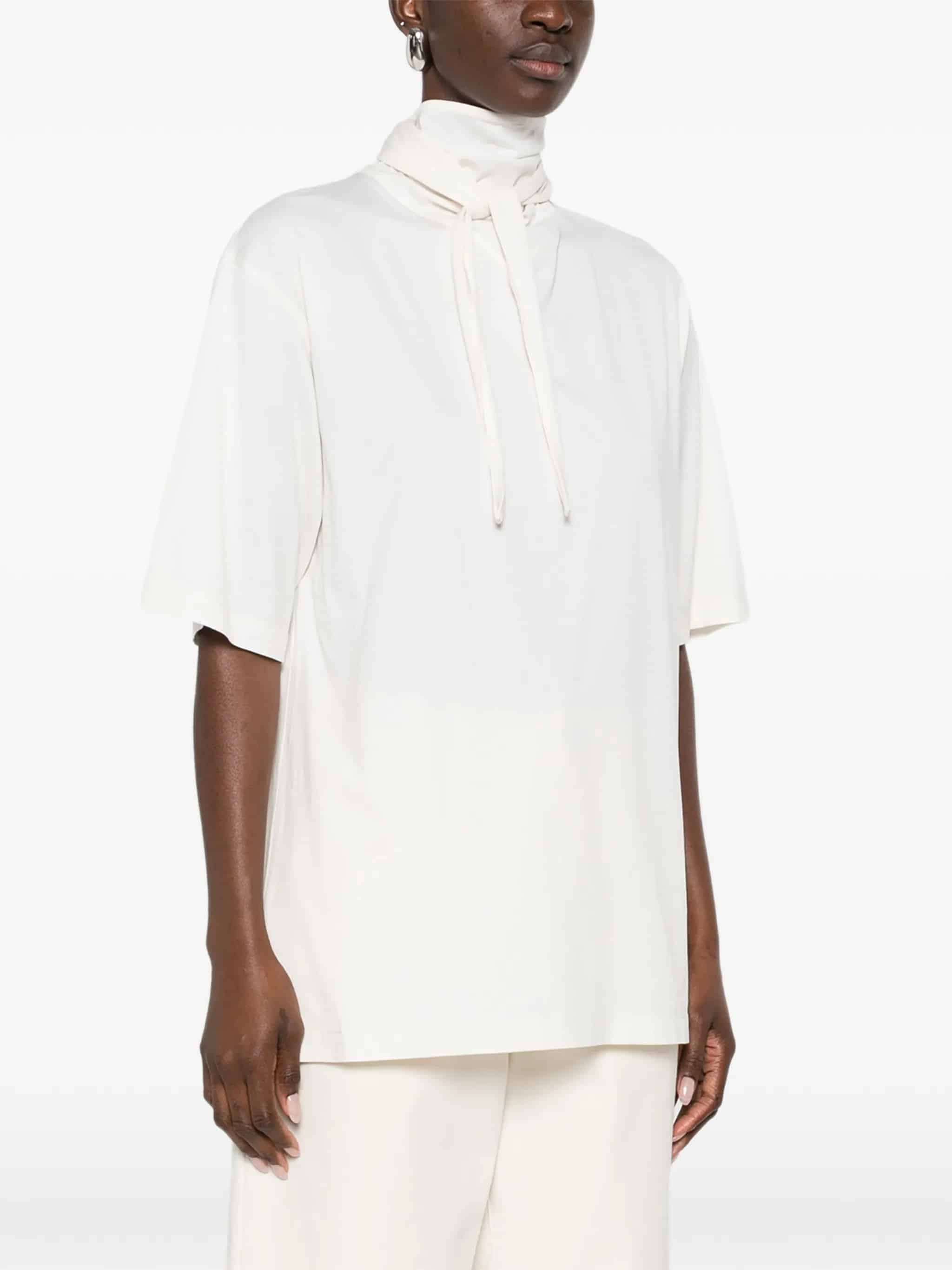 T-SHIRT CON FOULARD IN JERSEY