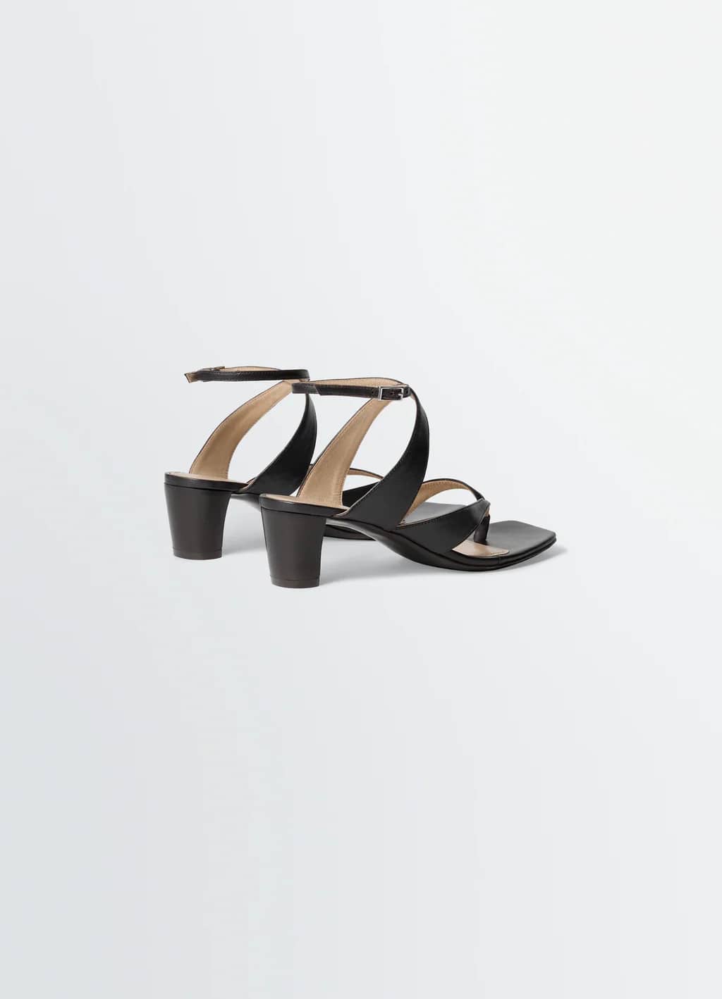 SANDALI TONG TACCO 50 MM IN PELLE
