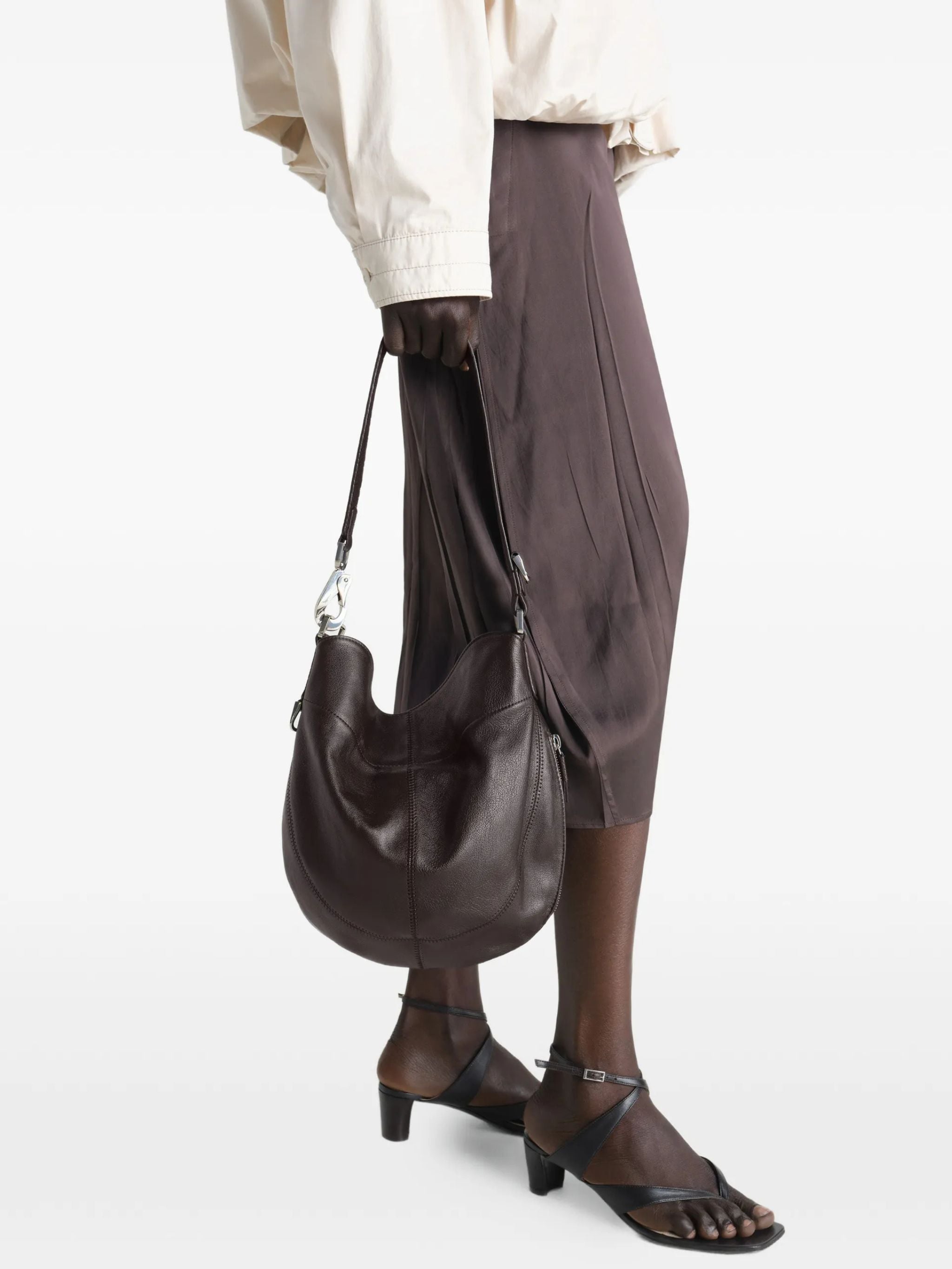 Borsa a clip Hobo Quiver in pelle