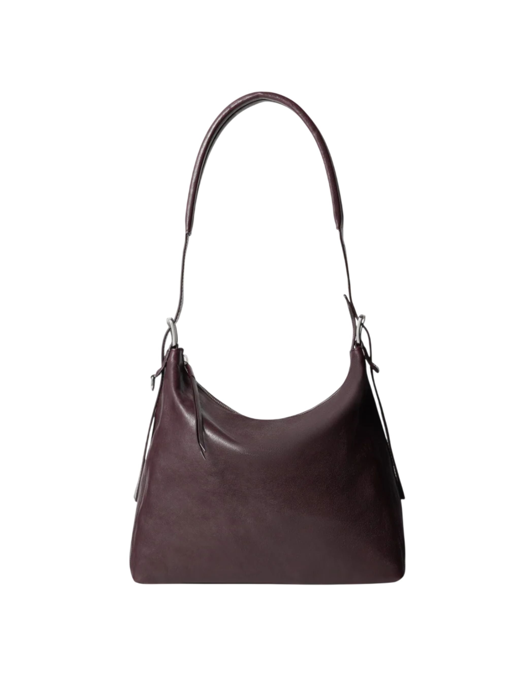 SMALL BELTED HOBO BAG IN LEATHER