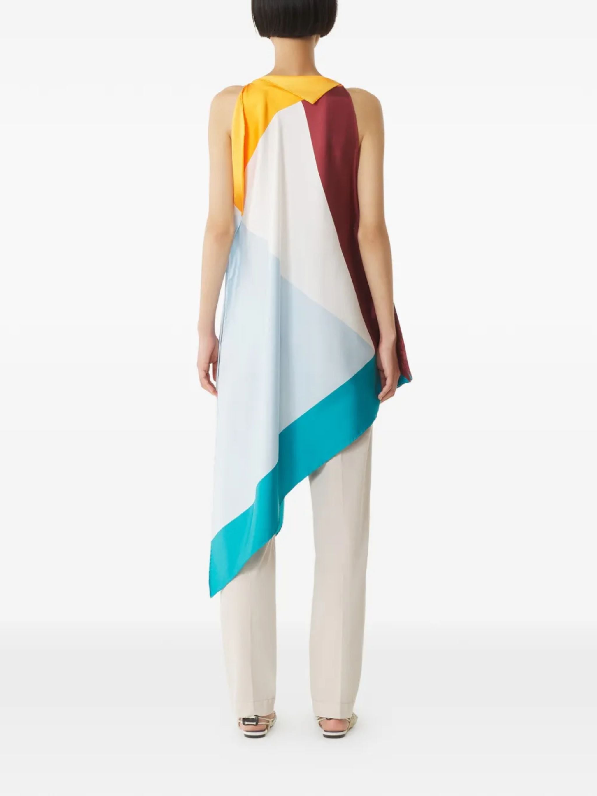 TOP MULTICOLOR IN SETA