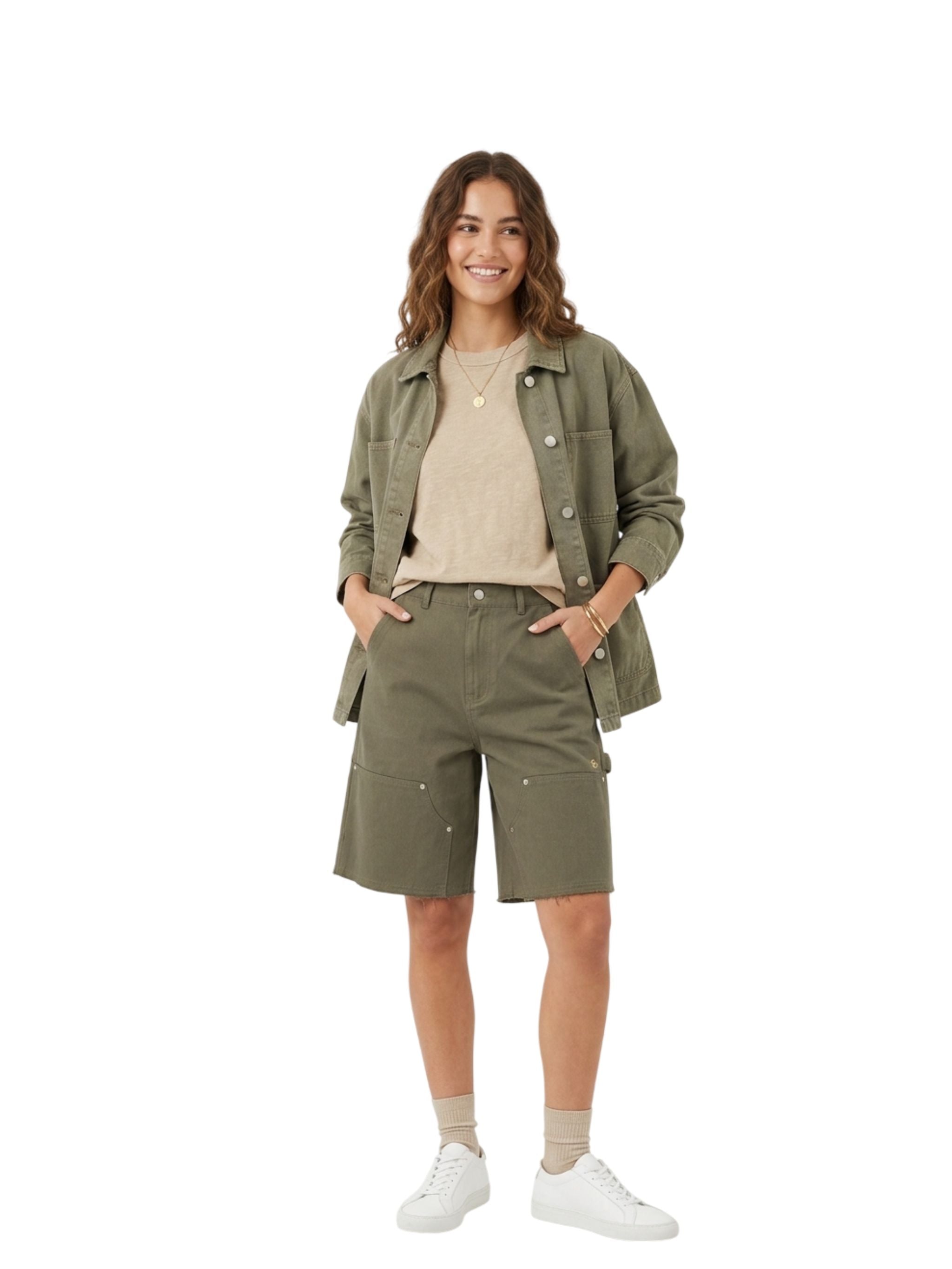 Shorts cargo sfilacciati