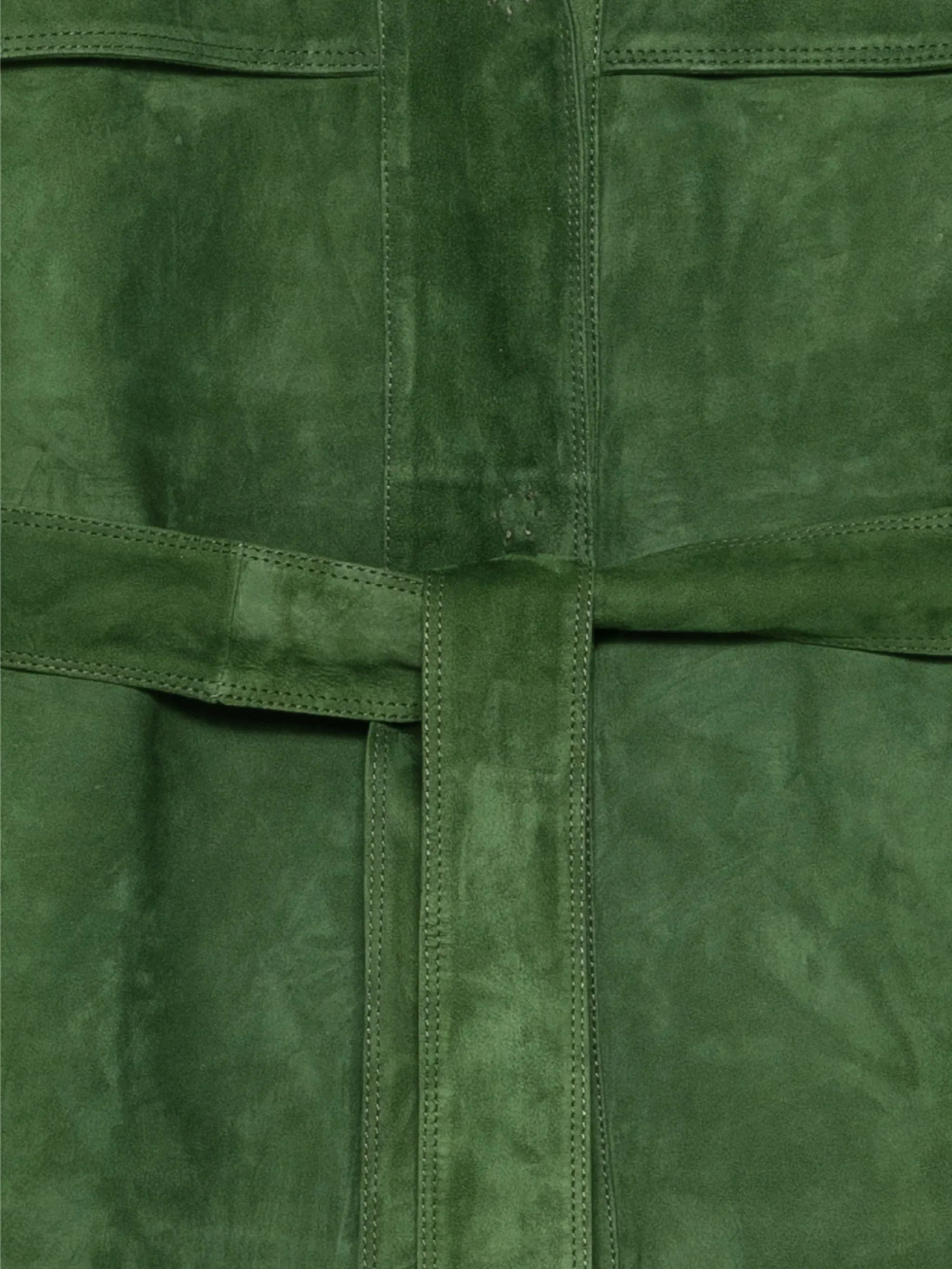 Giacca in camoscio con cintura