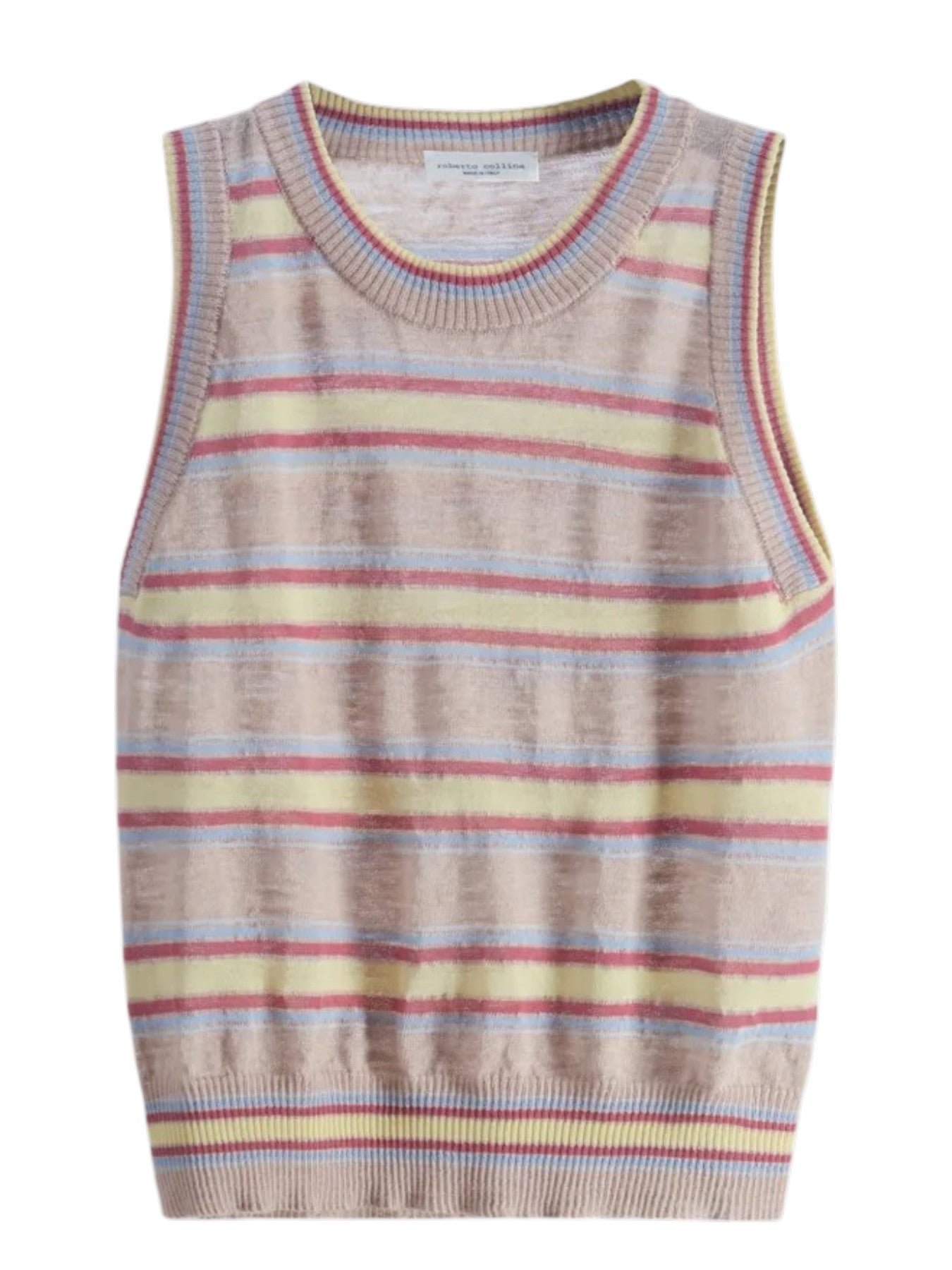 Top in maglia rigato