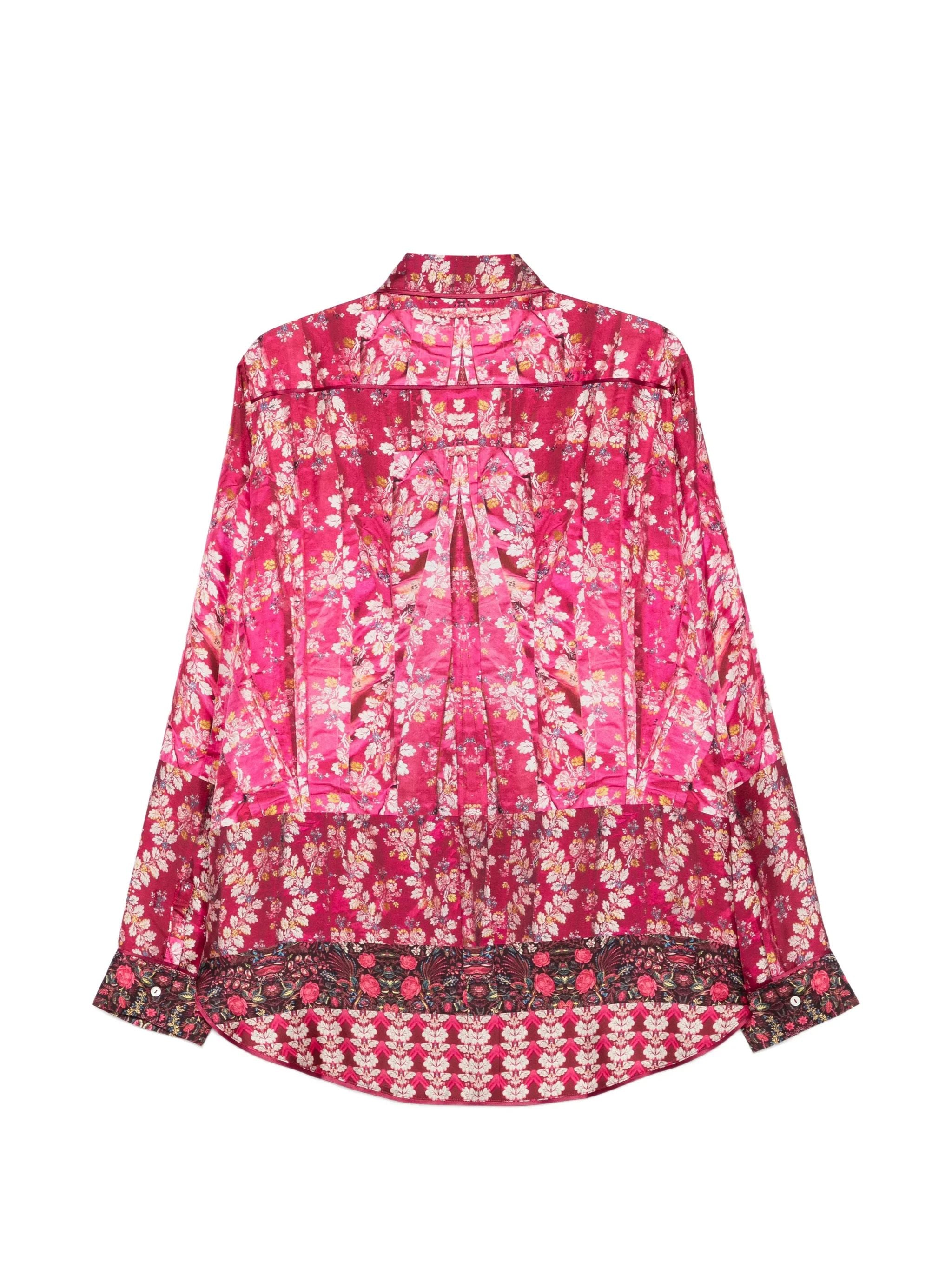 Camicia in seta con stampa floreale