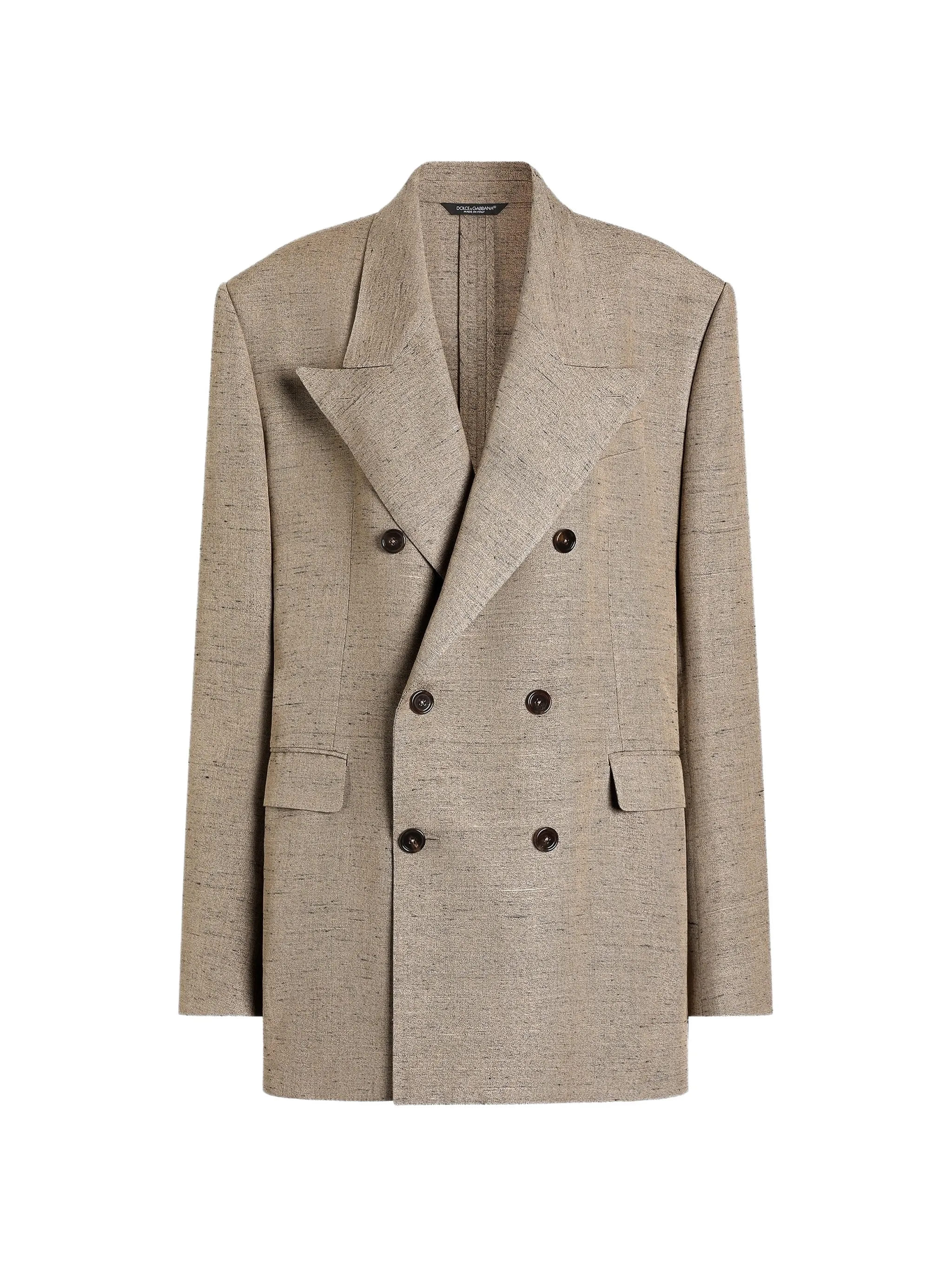 Giacca doppiopetto sicilia in effetto tweed