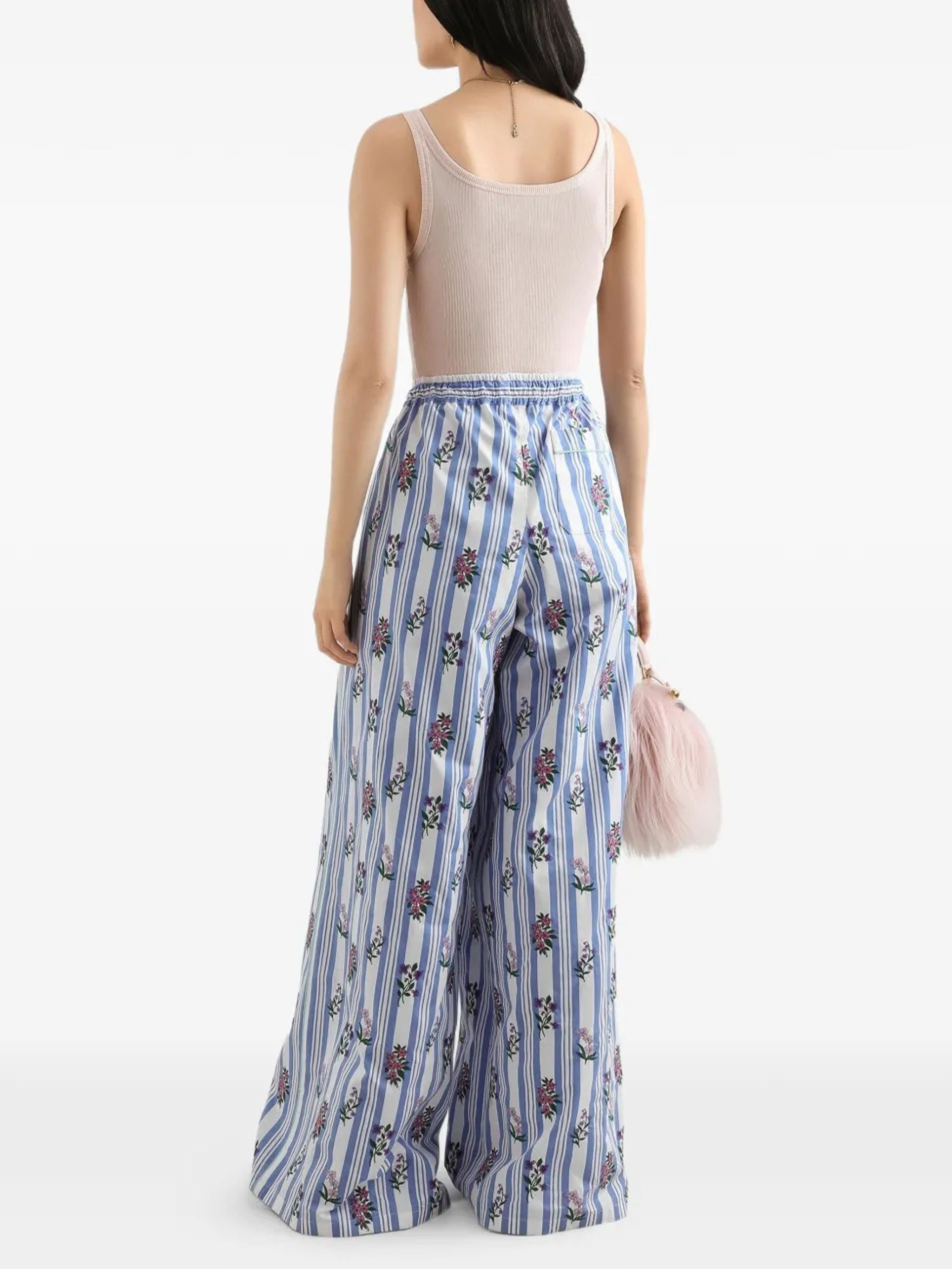 Canotta a costine con logo D&G
