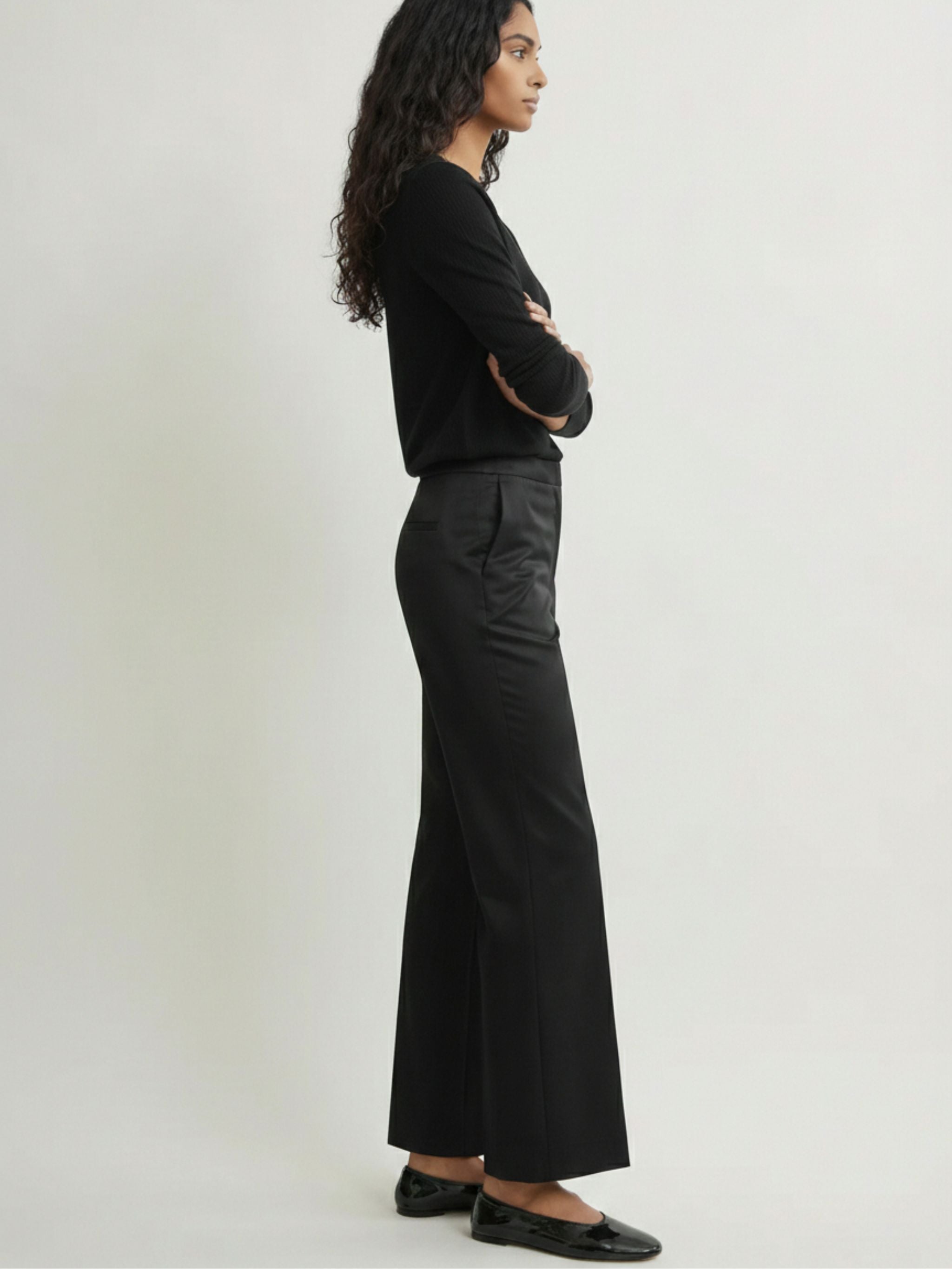 KUCK FLARE RAW TROUSERS