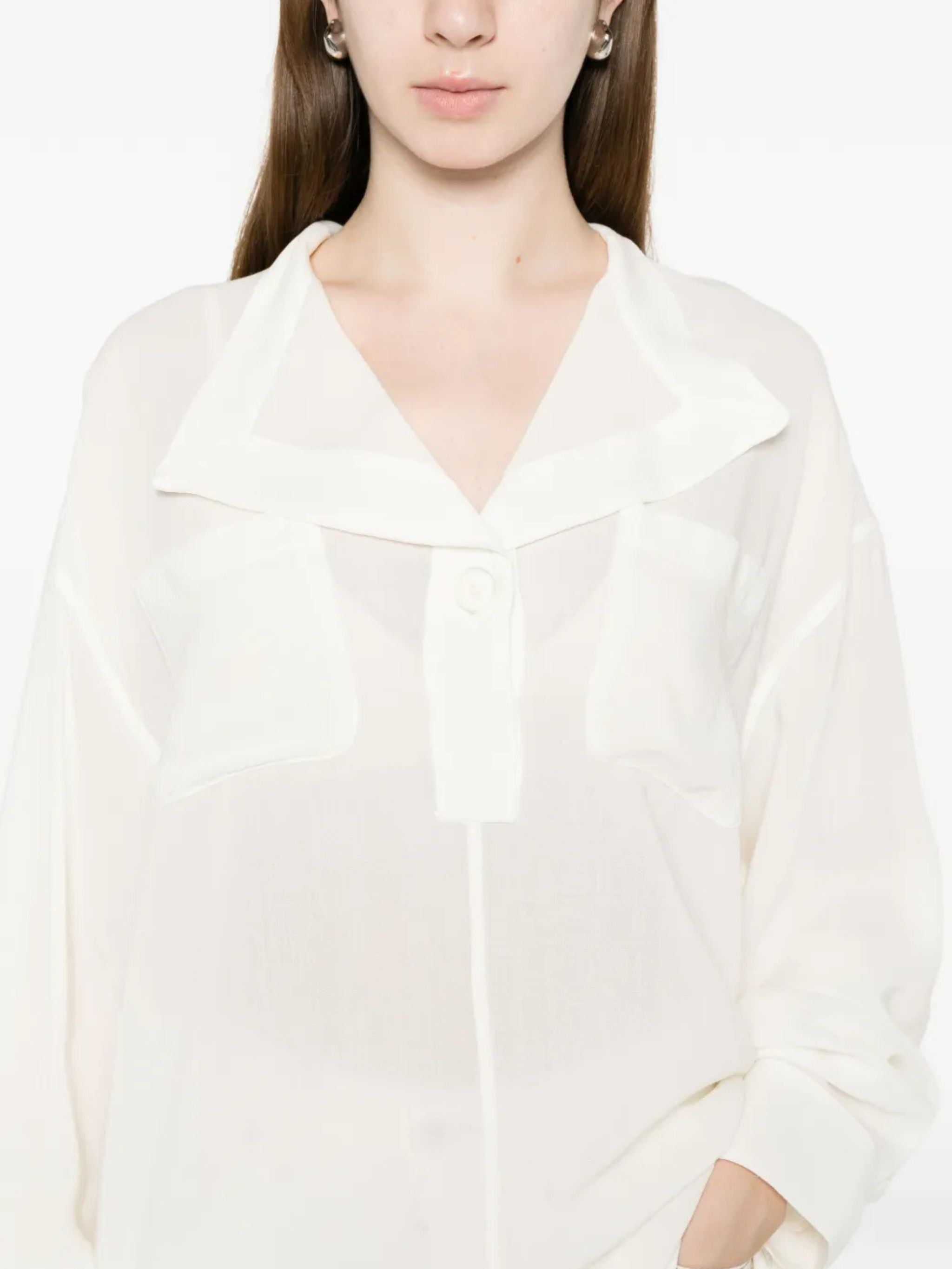 Overlap Collar Shirt