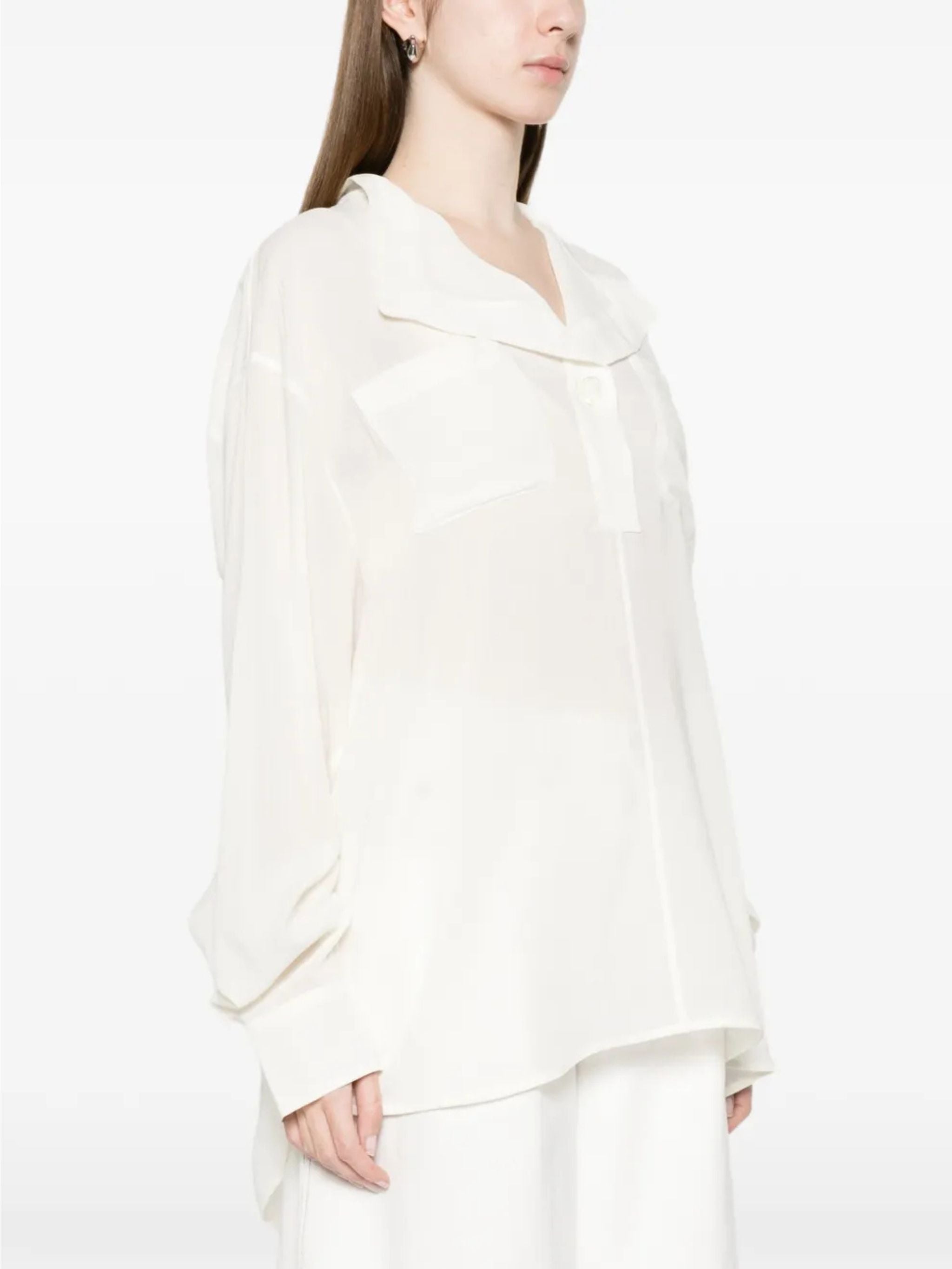 Camicia con collo a sovrapposizione