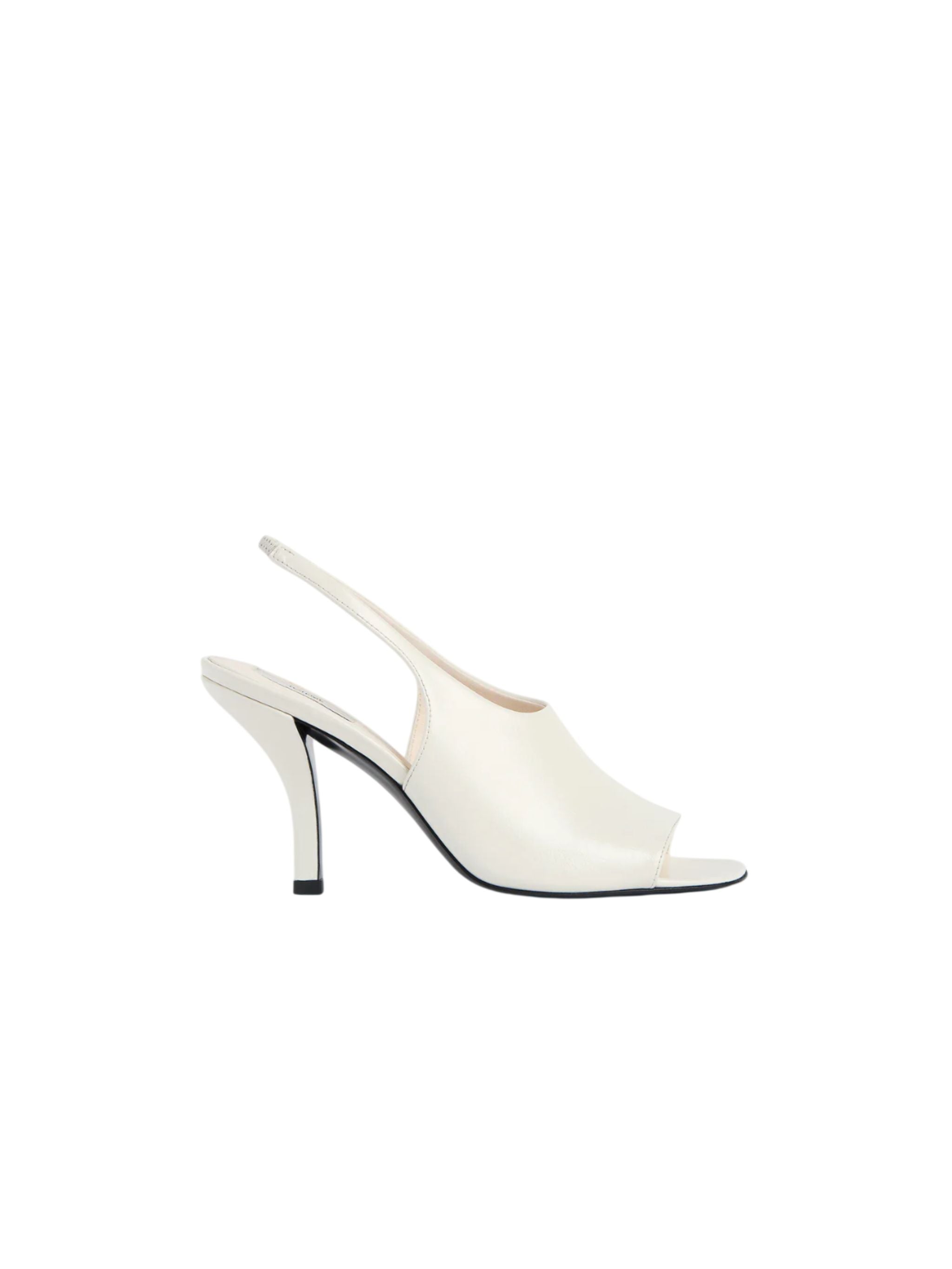 Contour naplack slingbacks off-white