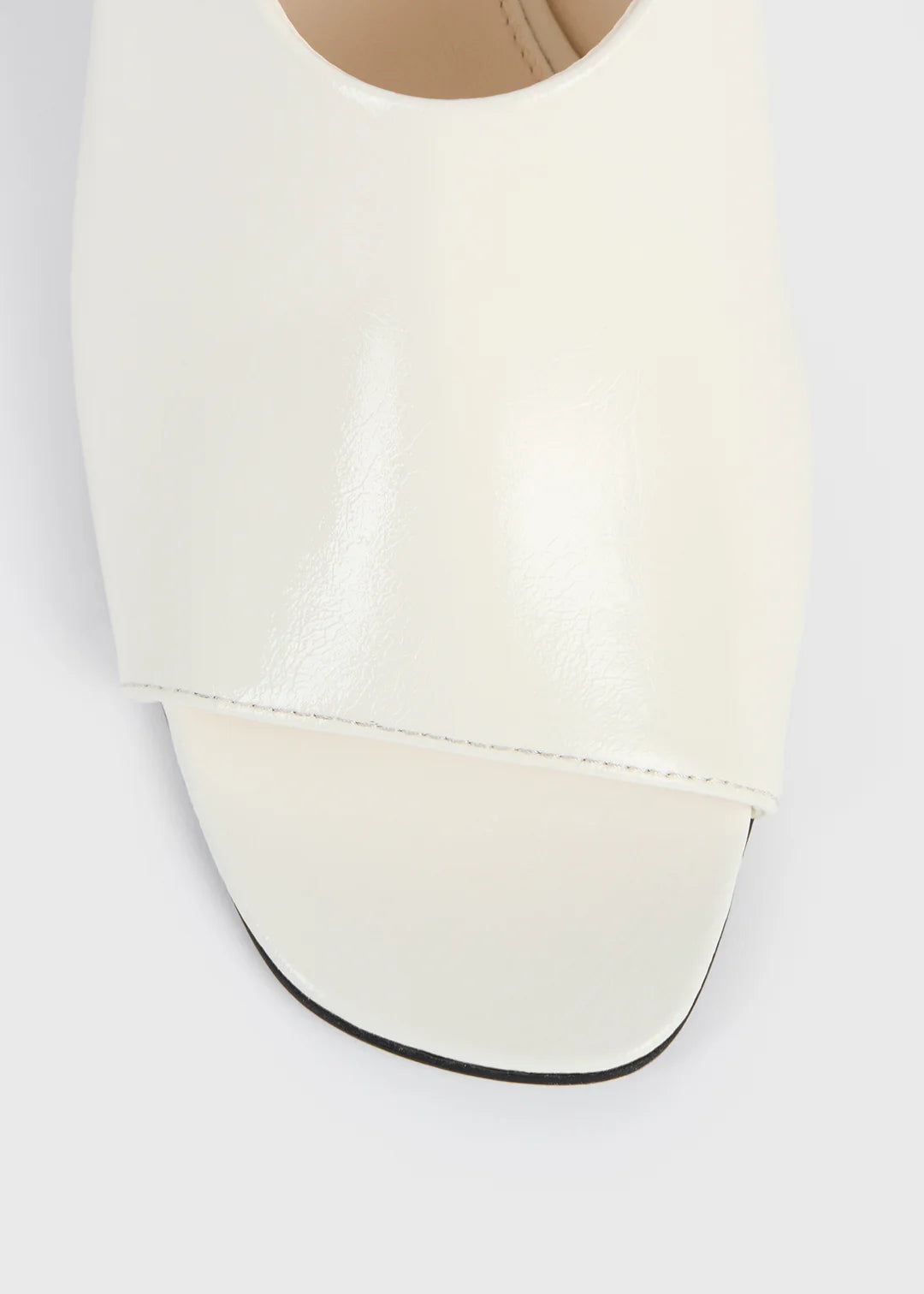 Contour naplack slingbacks off-white