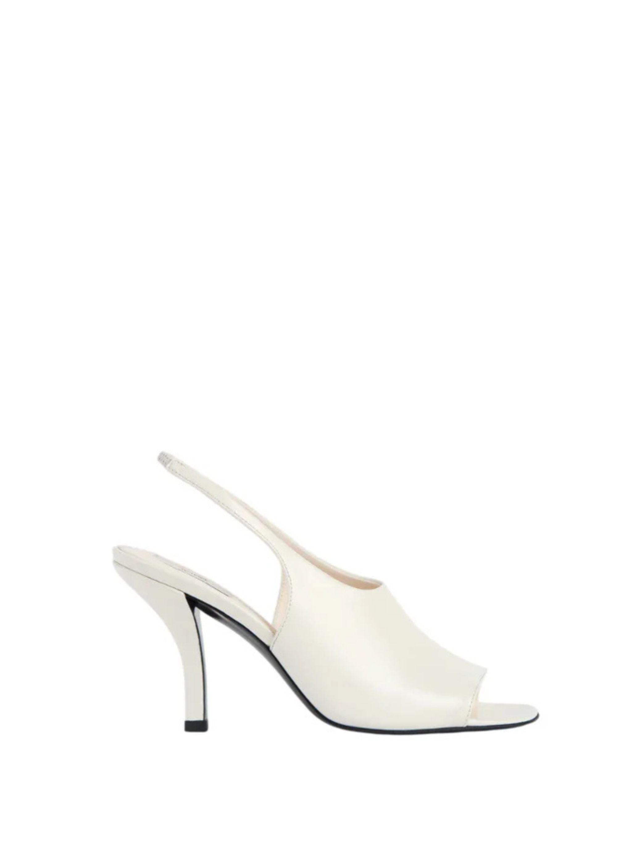Contour naplack slingbacks off-white