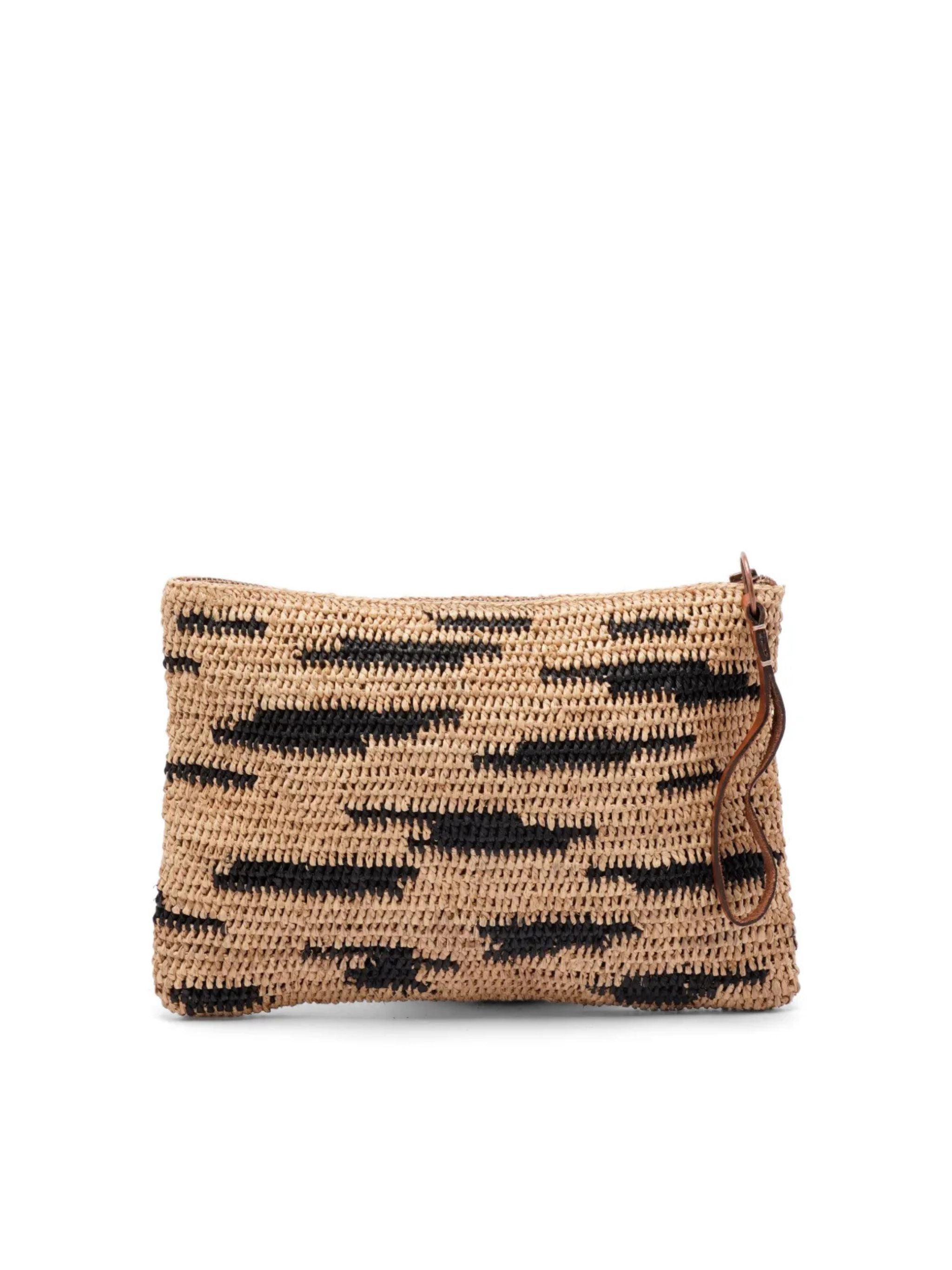 Pochette rafia Ampy stampa zebrata